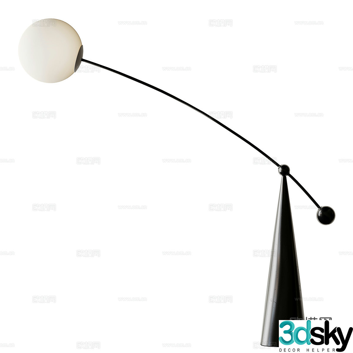 Ball floor lamp 3d model