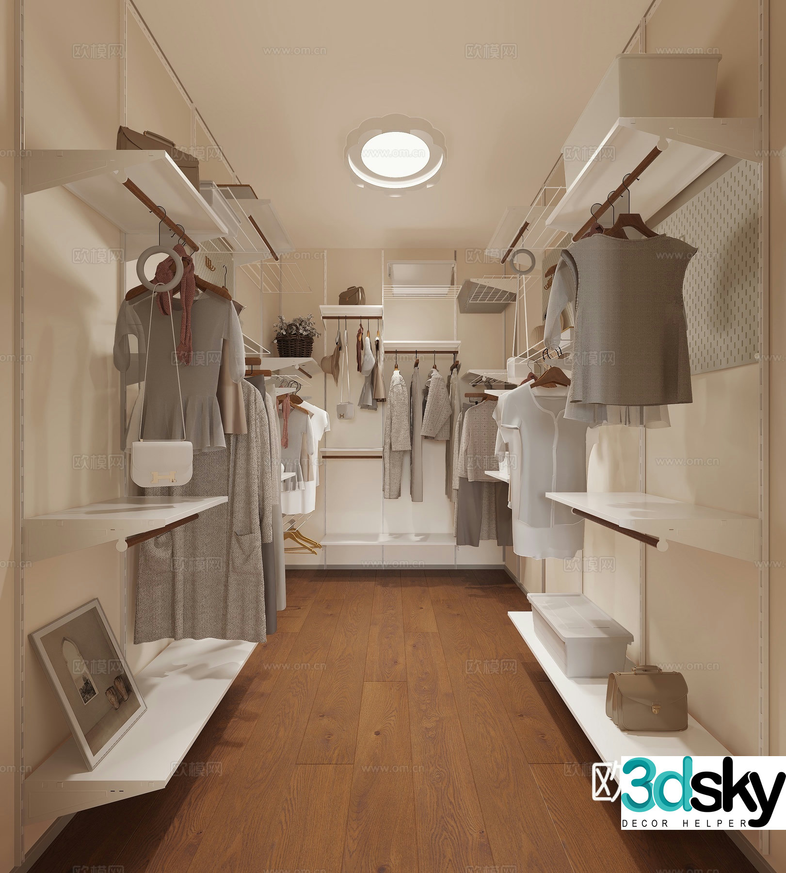 Modern cloakroom 3d model
