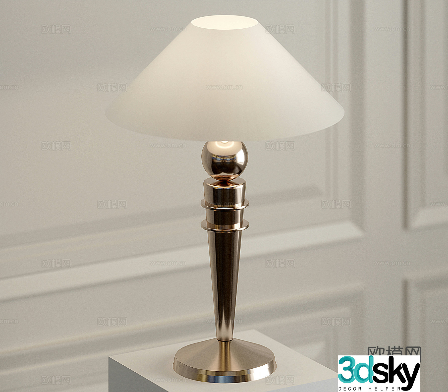 Light luxury table lamp 3D model