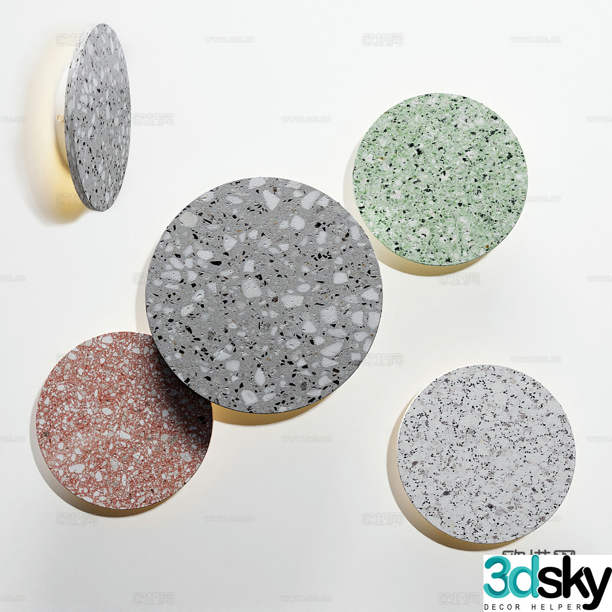 Terrazzo wall light 3d model