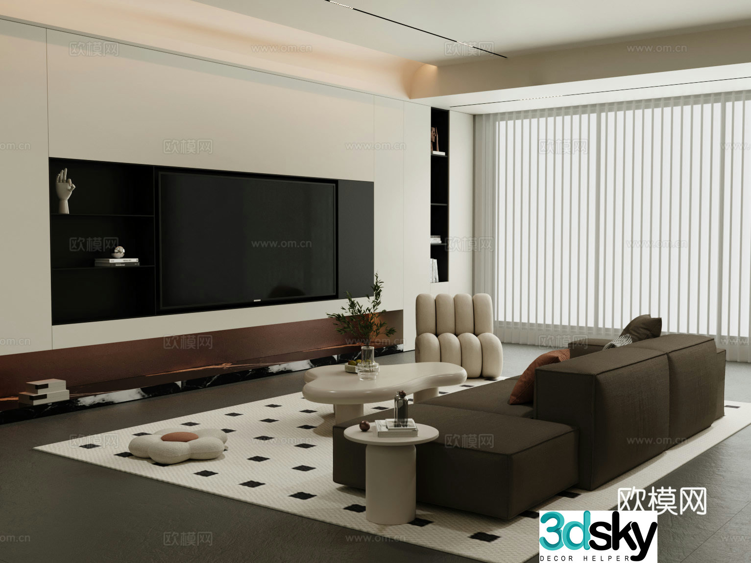 Italian living room 3d model