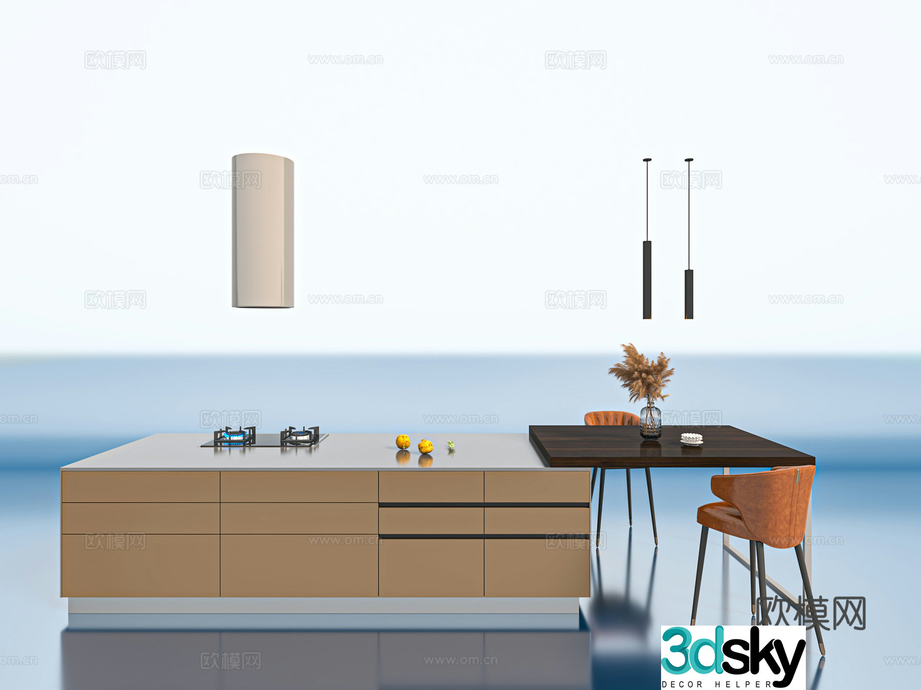 Nakashima bar water bar 3d model