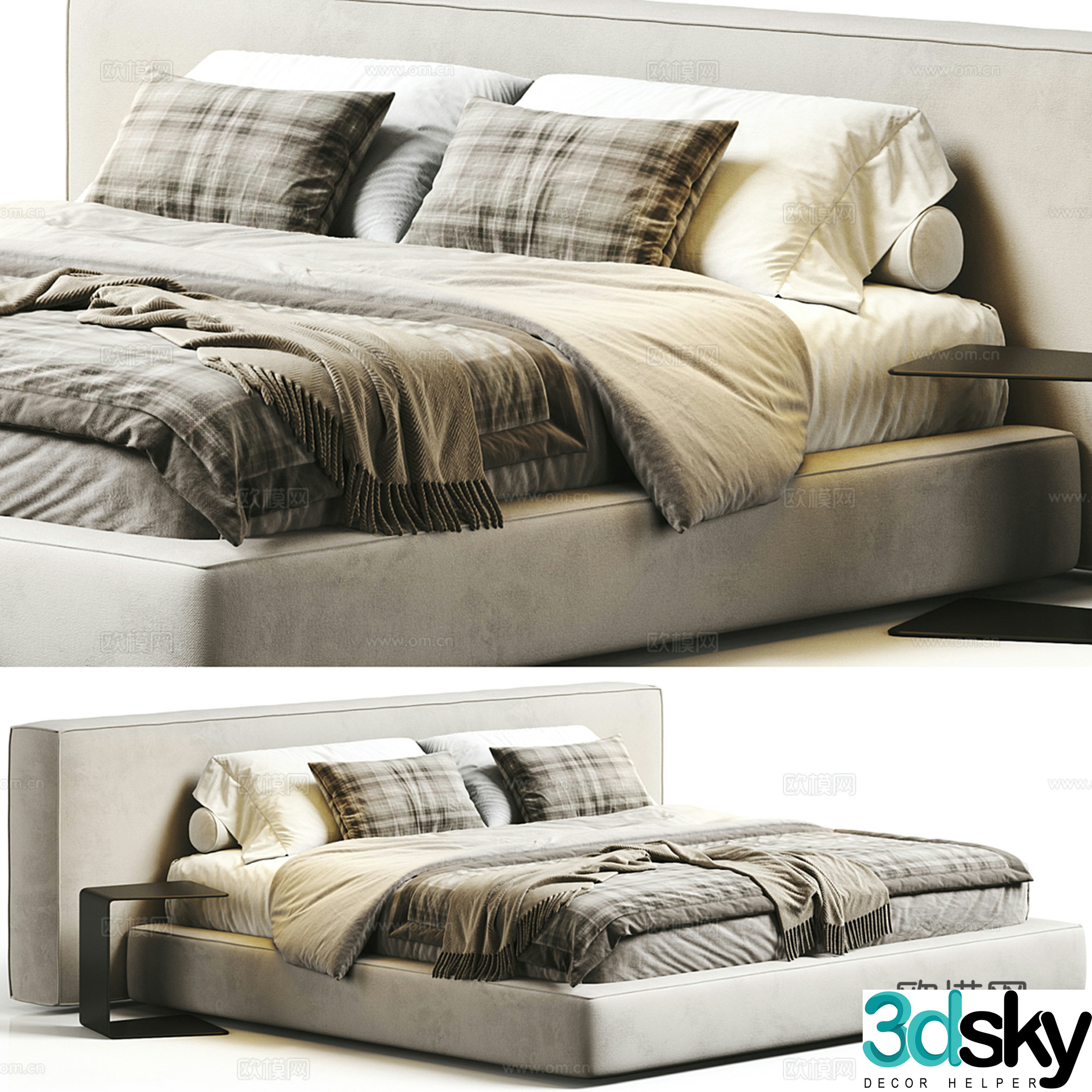 Maiden Home Eldridge Double Bed 3d model