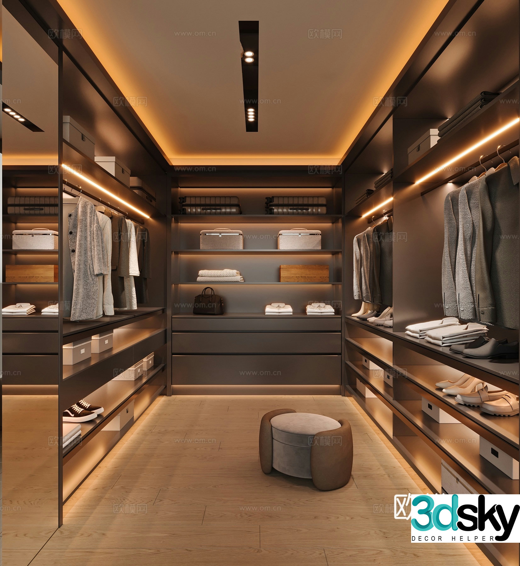 Modern cloakroom 3d model
