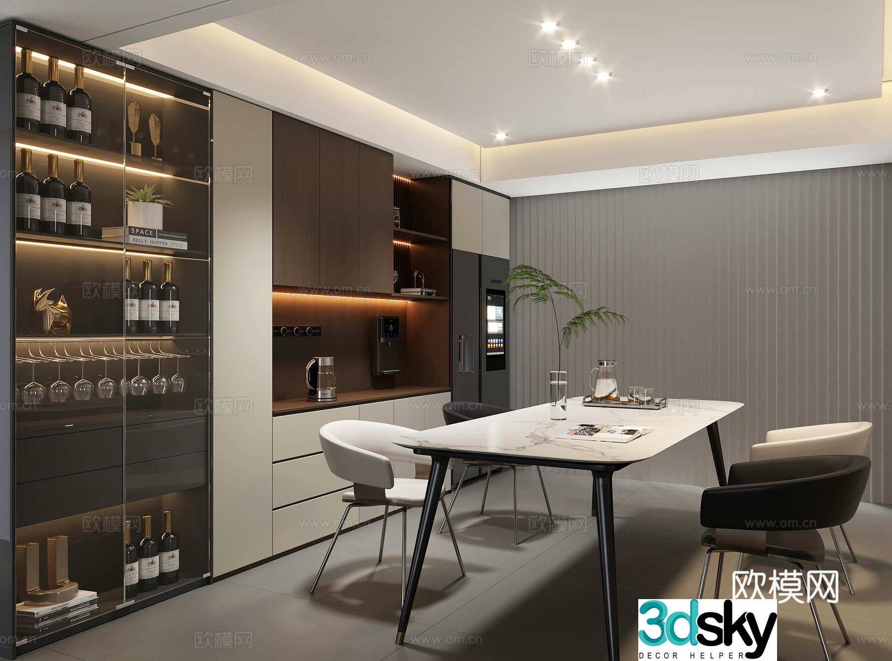 Modern restaurant 3d model