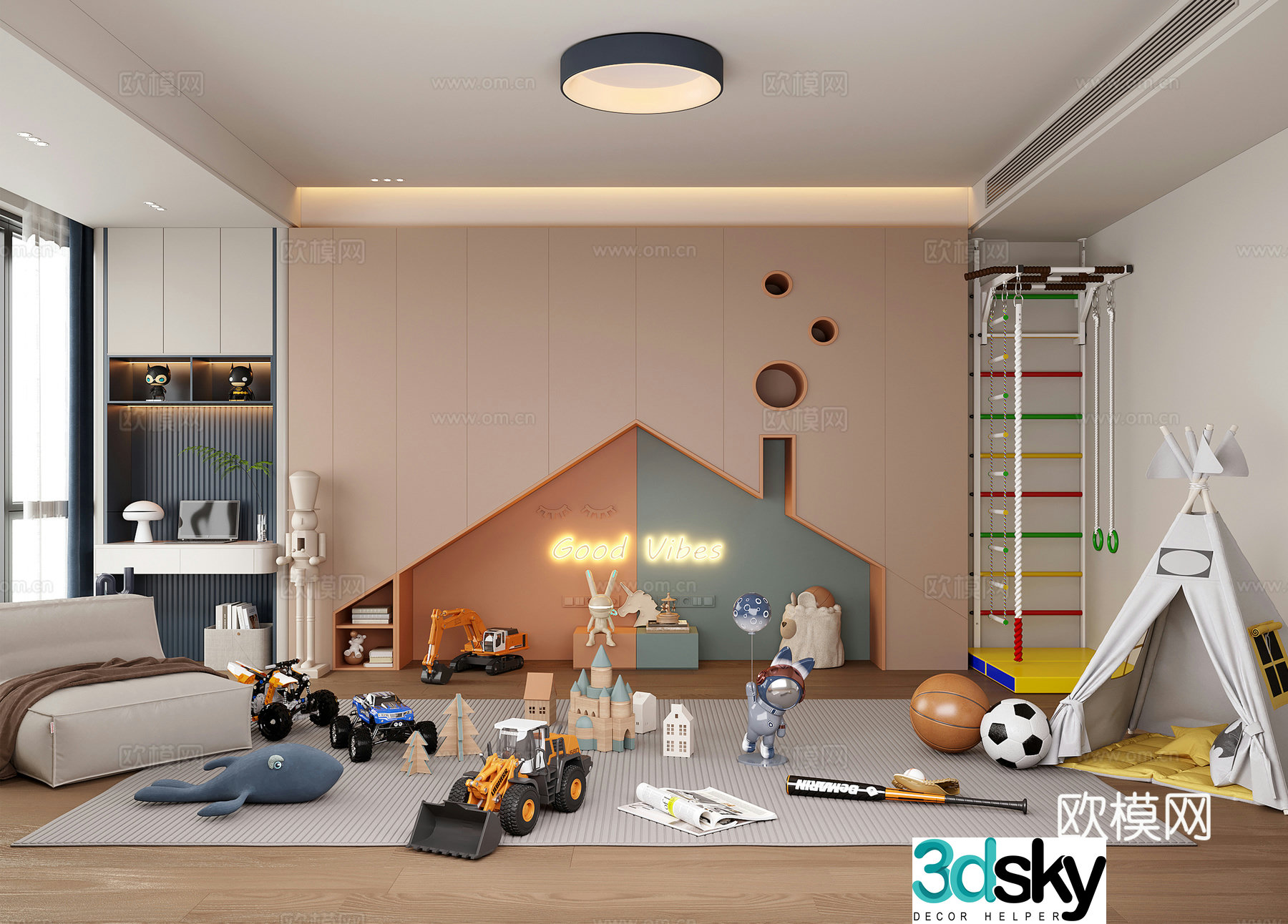 Children’s toy room Children’s entertainment room 3d model