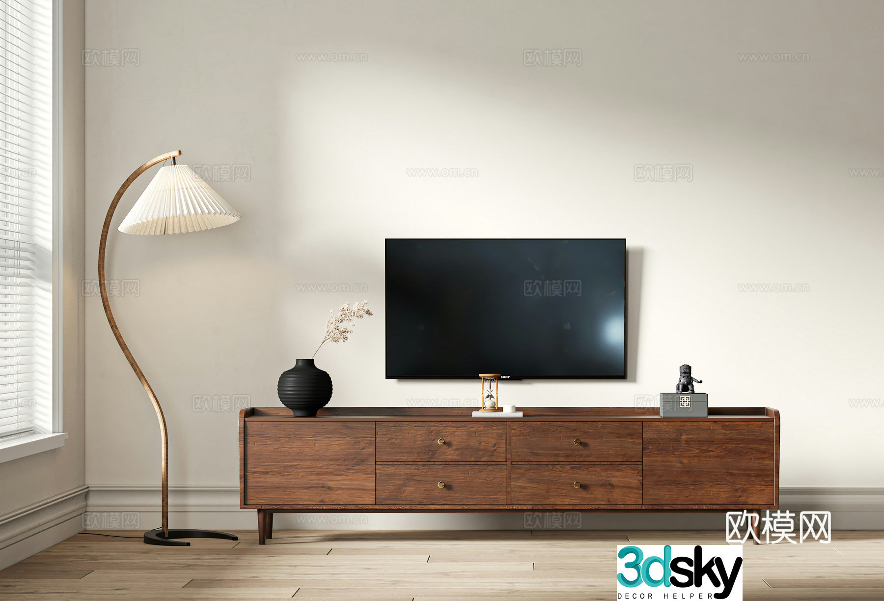 Wabi-sabi TV cabinet 3d model