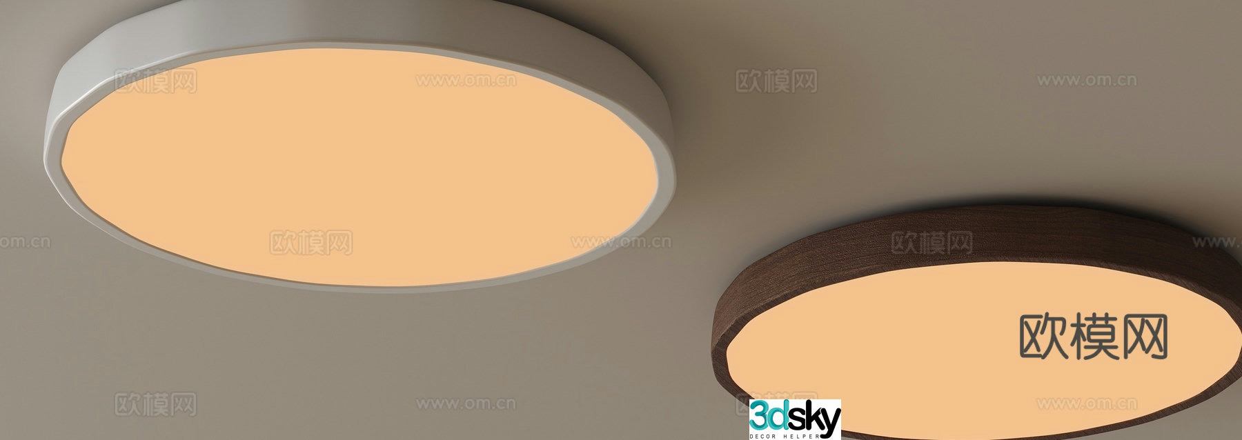 Modern round ceiling lamp 3d model