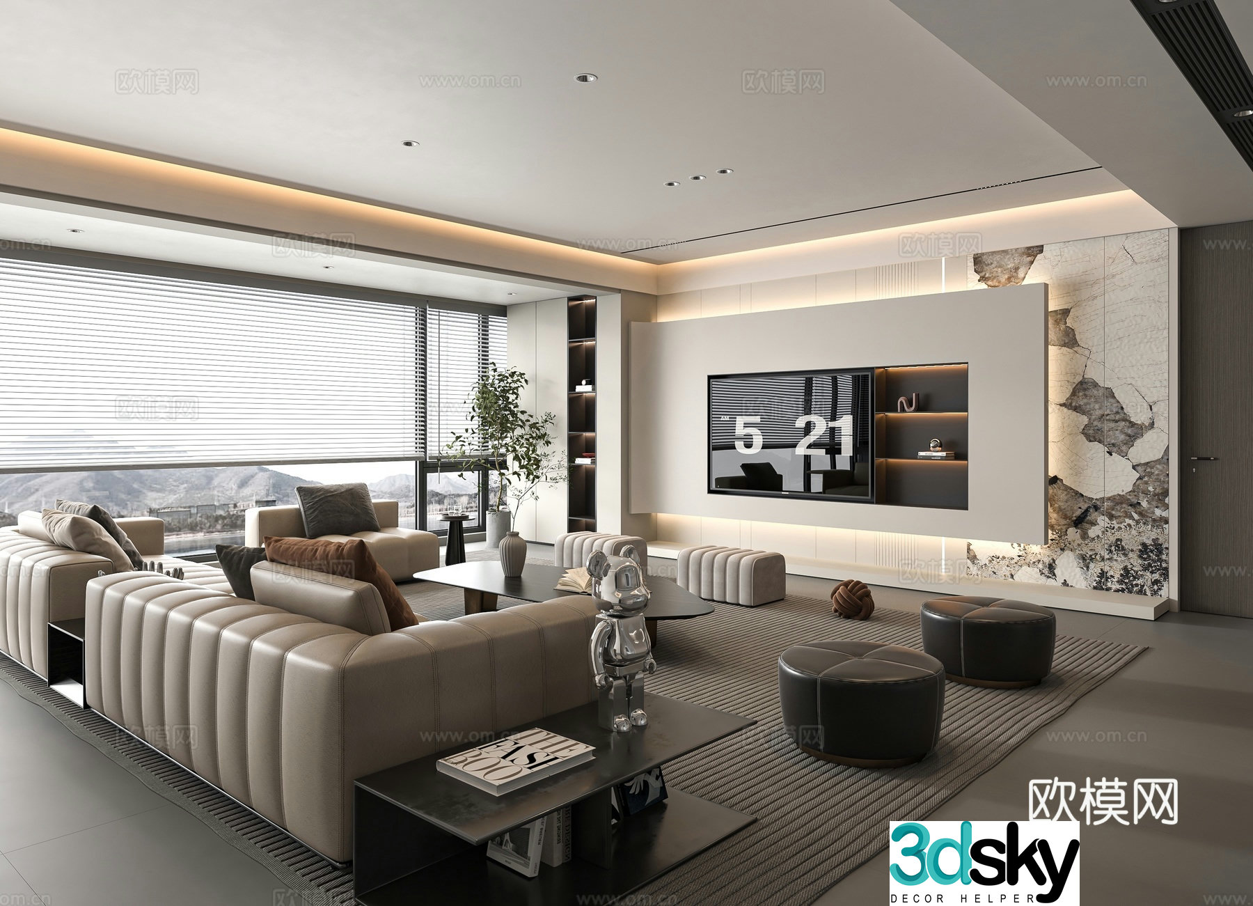 Modern living room 3d model