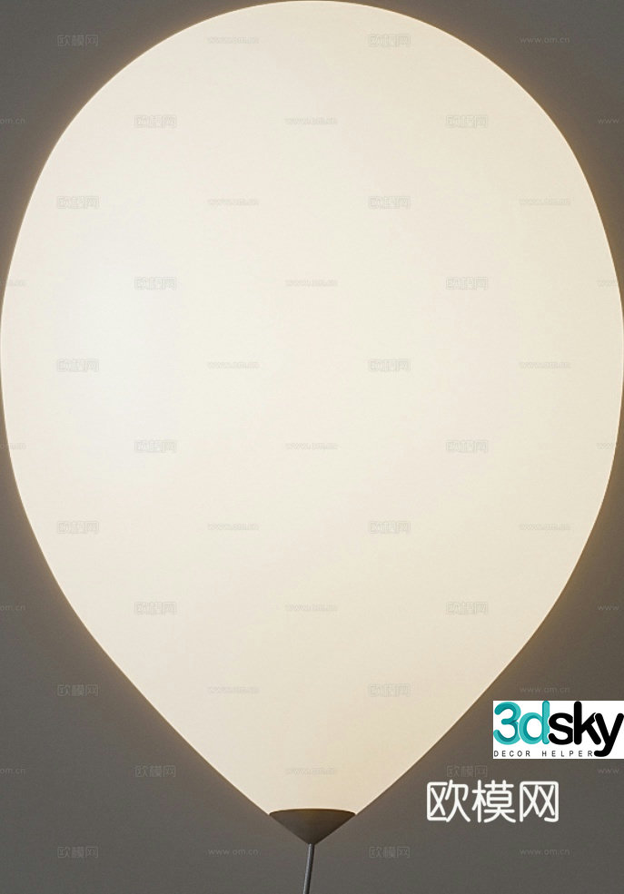 Decorative lamp balloon lamp 3d model