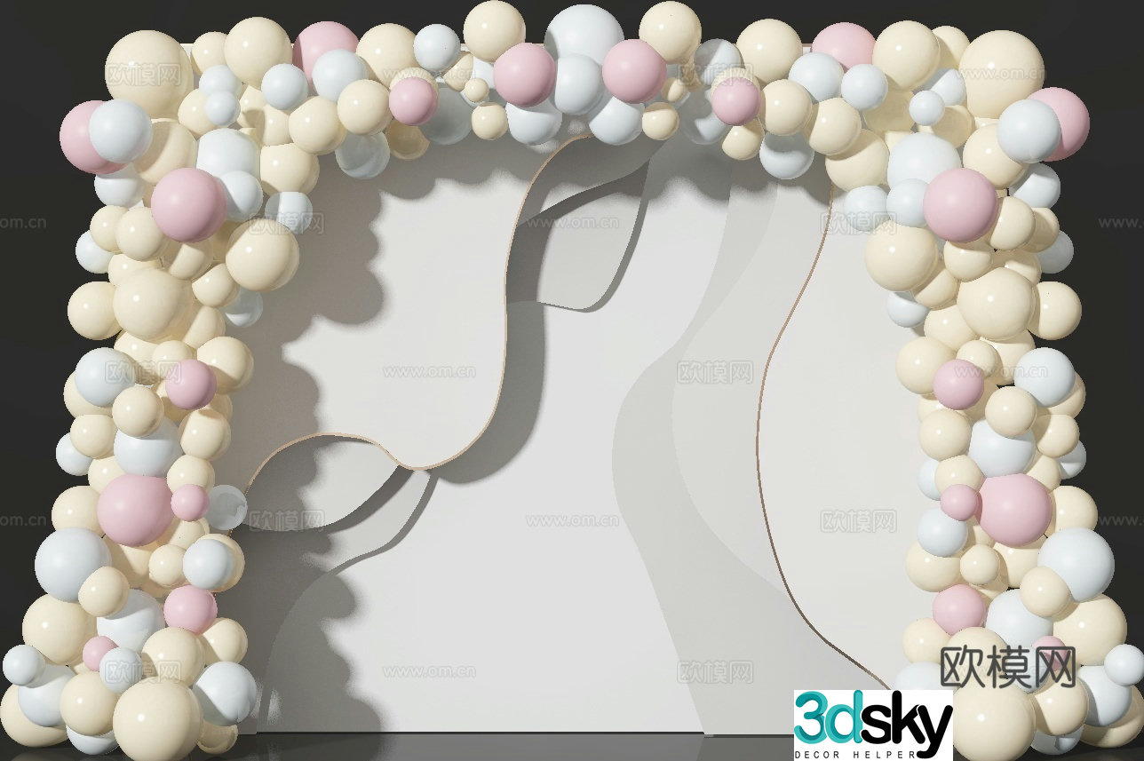 Balloon presentation sketch 3D model
