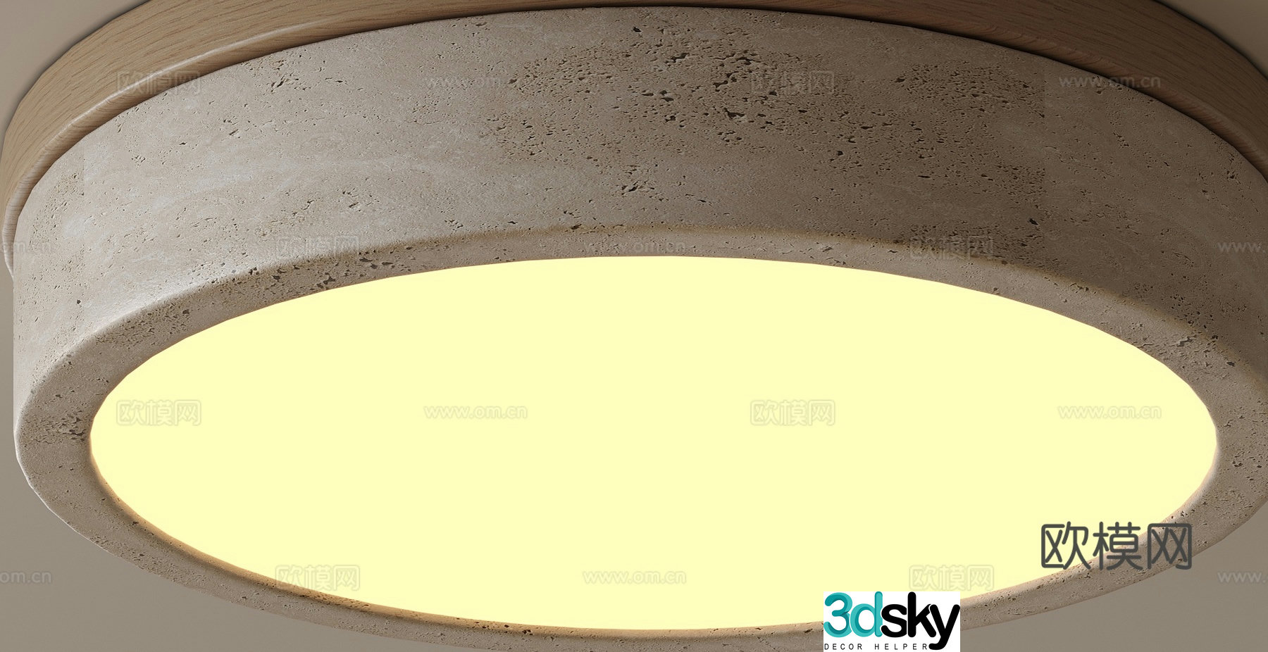 Modern round ceiling lamp 3d model