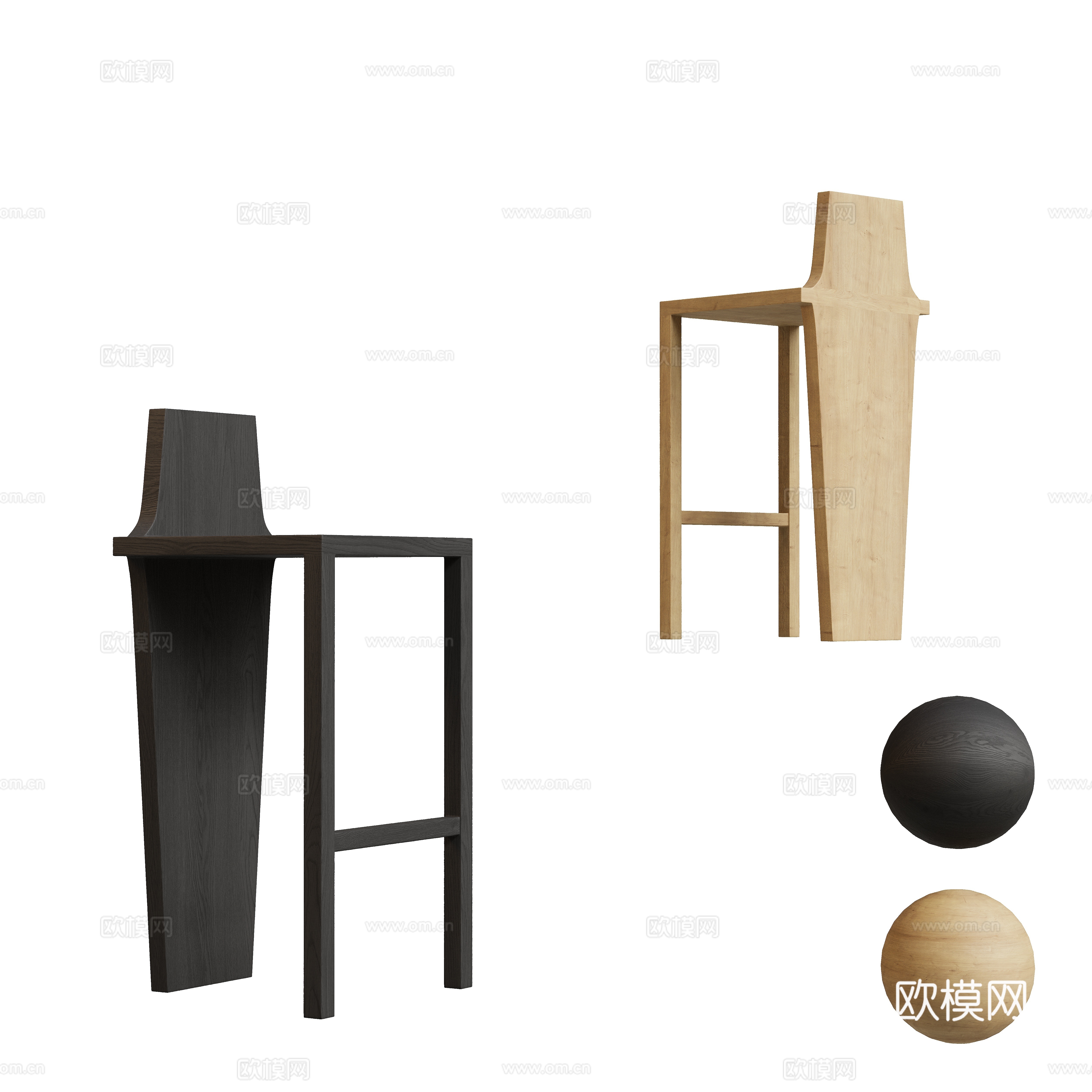 bar stool bar stool high stool 3d model