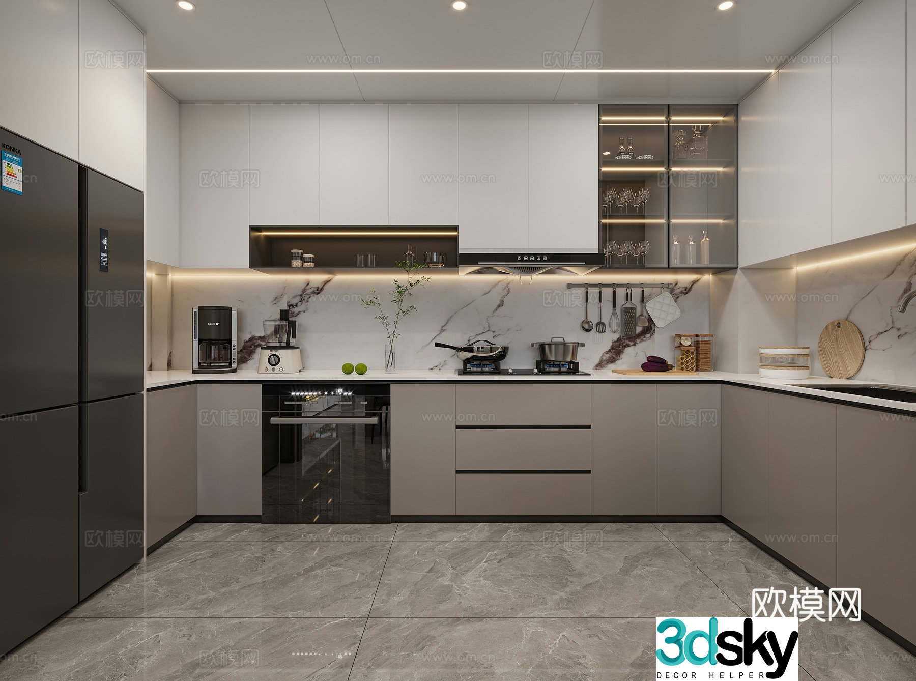 Modern kitchen 3d model