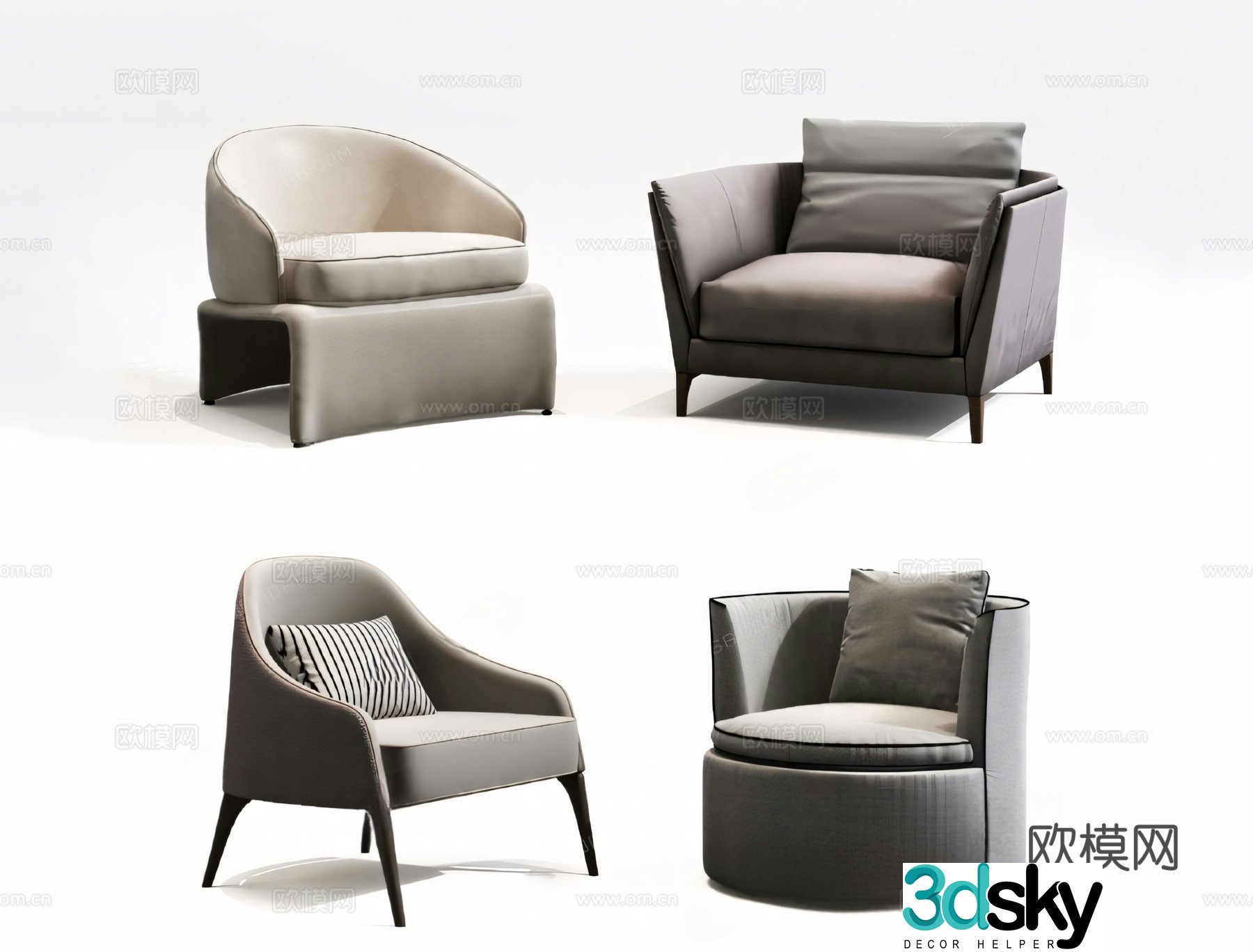 Leisure chair sofa chair 3d model