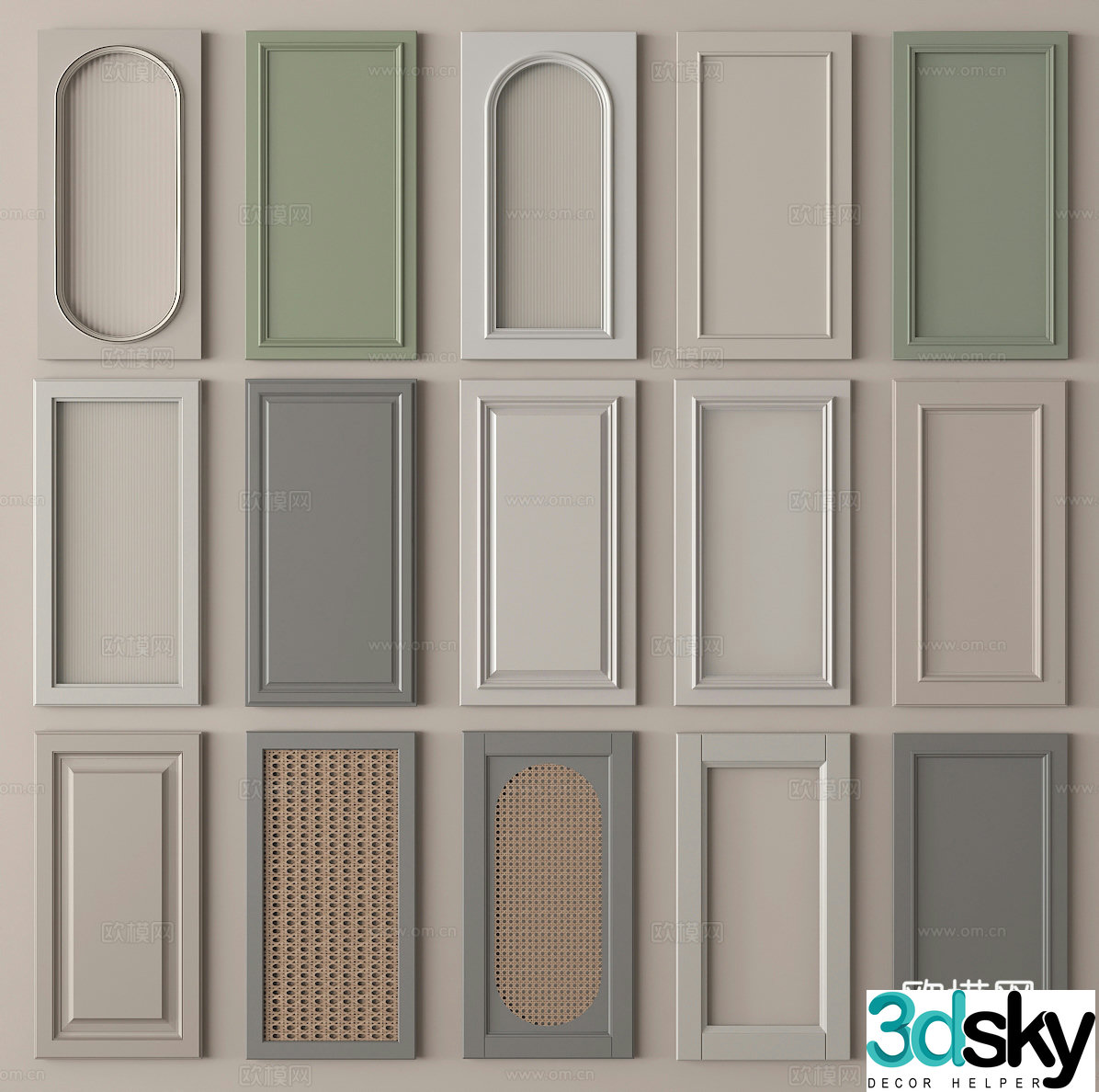 Cabinet door cabinet door wine cabinet door wardrobe door shoe cabinet door 3d model