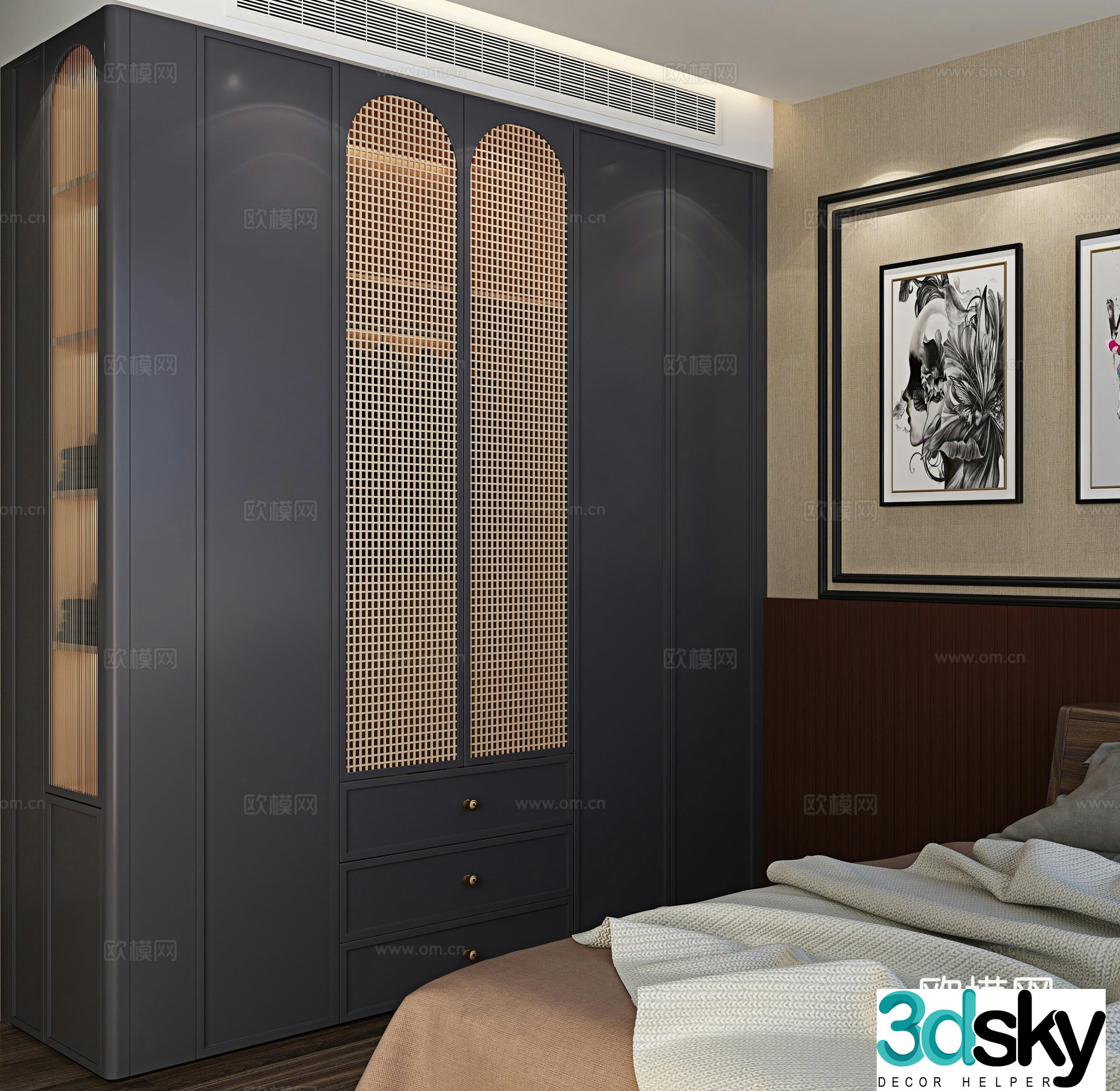 wabi-sabi wardrobe 3d model