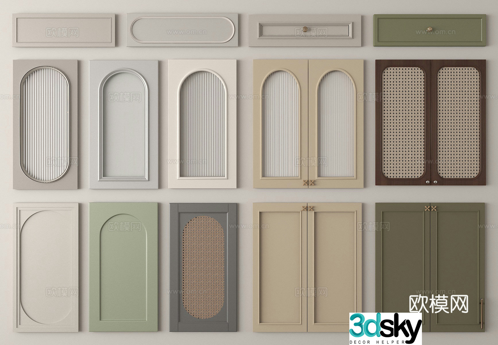 Cabinet door cabinet door wine cabinet door wardrobe door shoe cabinet door 3d model