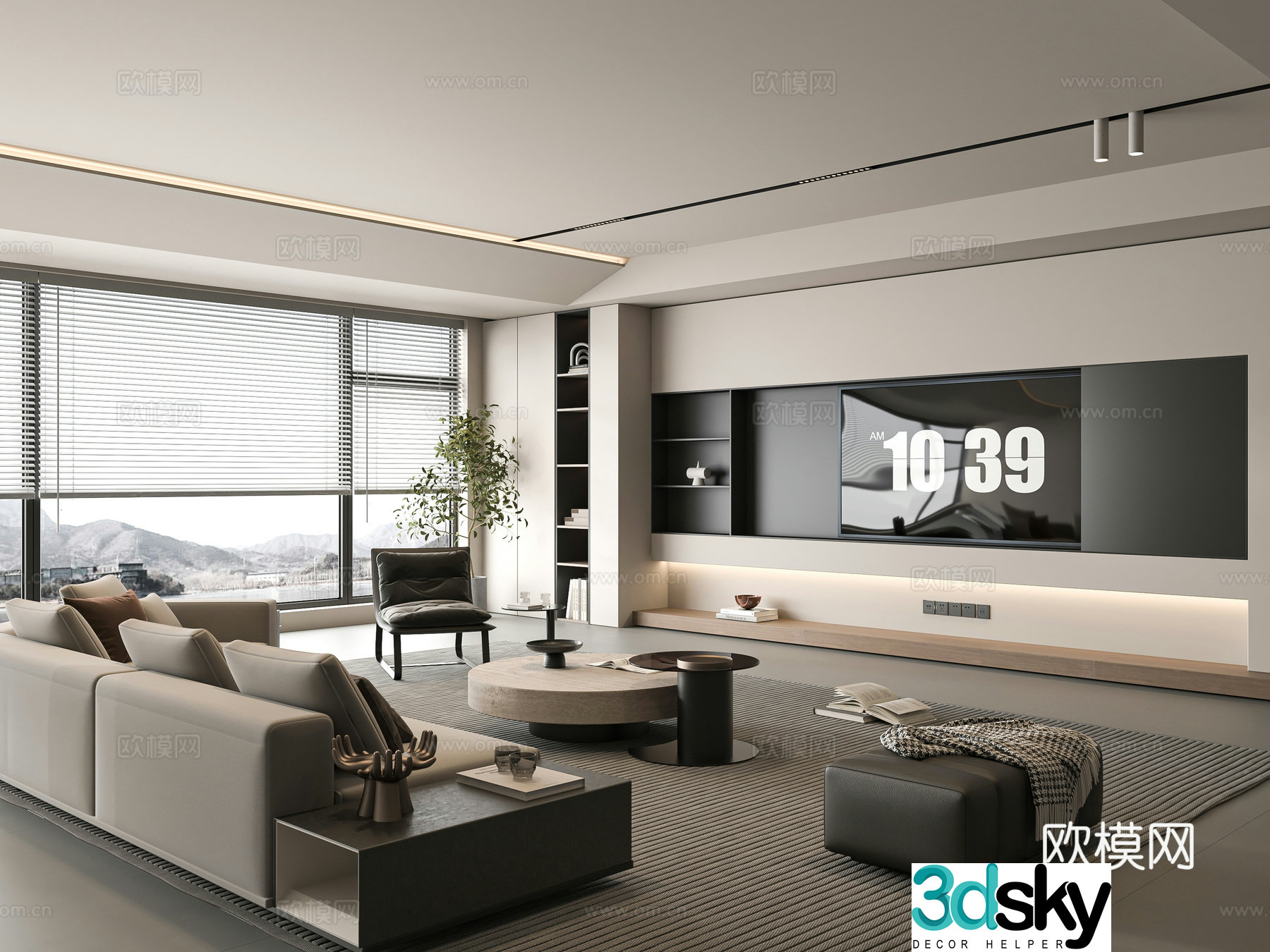 Modern living room 3d model