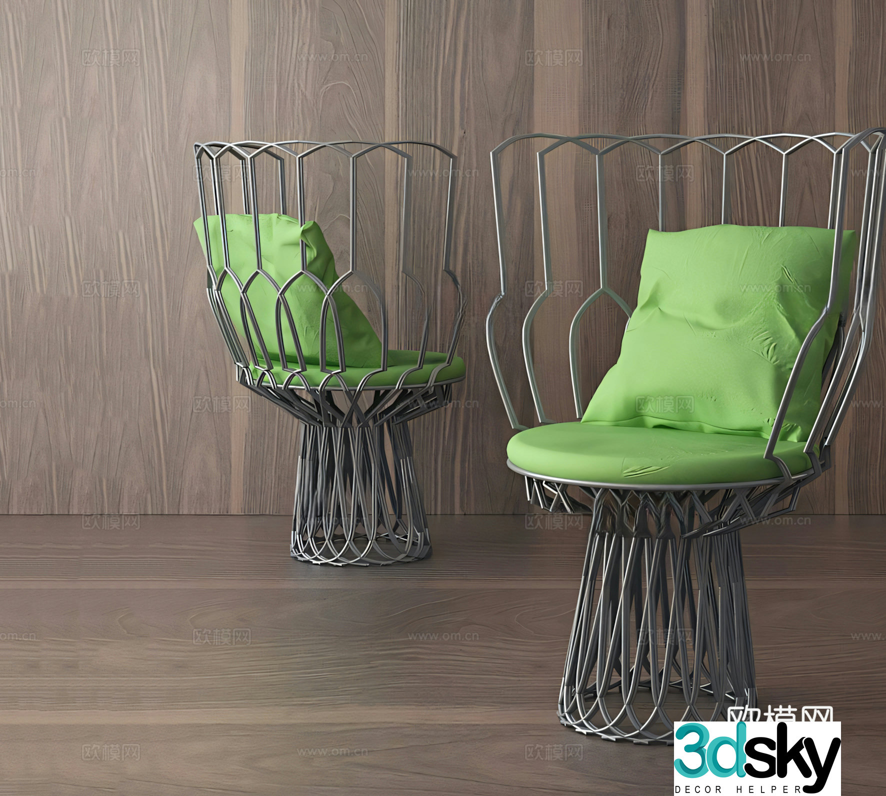 Single chair negotiation chair leisure chair 3d model
