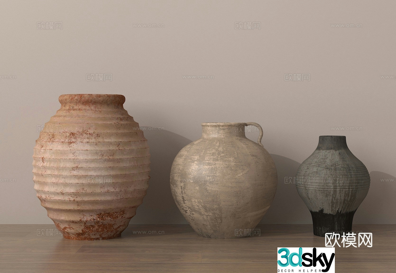 wabi-sabi pottery pottery pottery 3d model