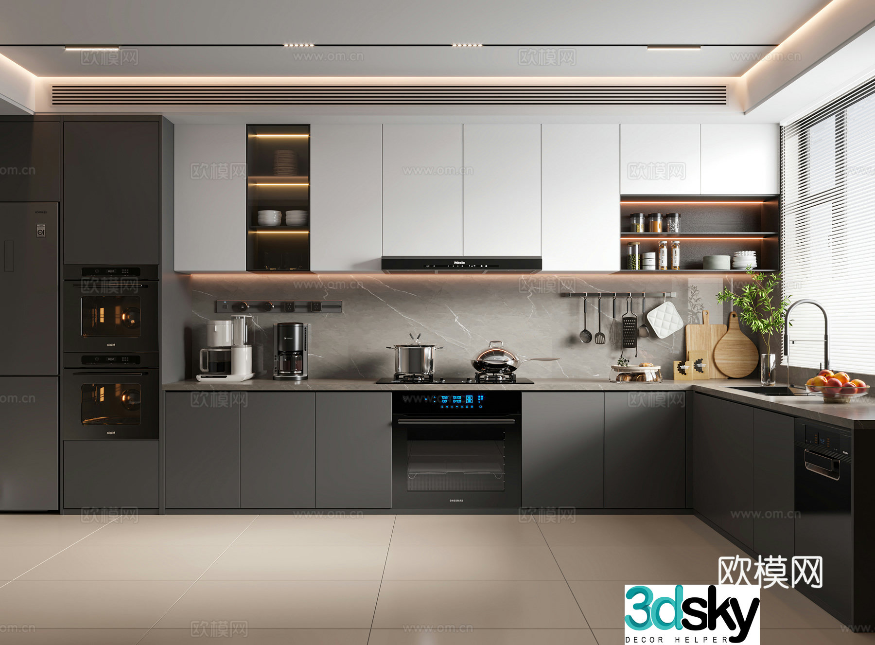 Modern kitchen 3d model