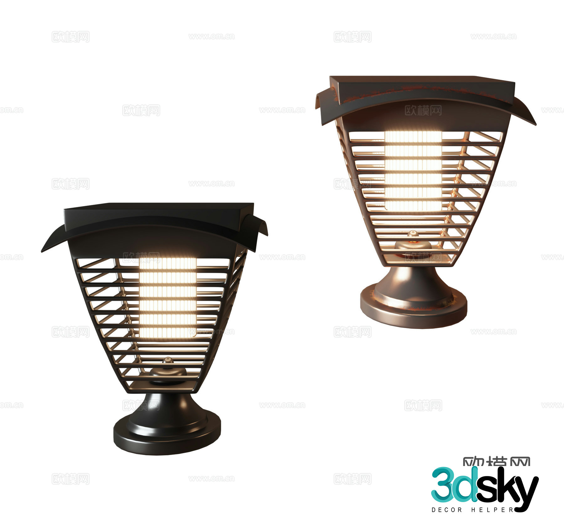 Modern garden lamp floor lamp 3d model