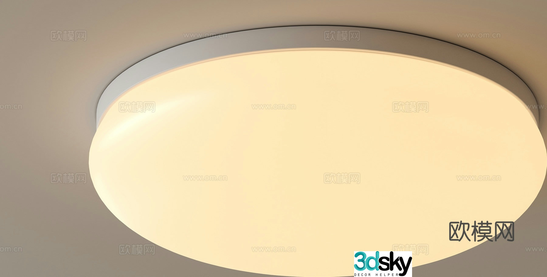 Cream style ceiling lamp simple ceiling lamp round ceiling lamp 3d model
