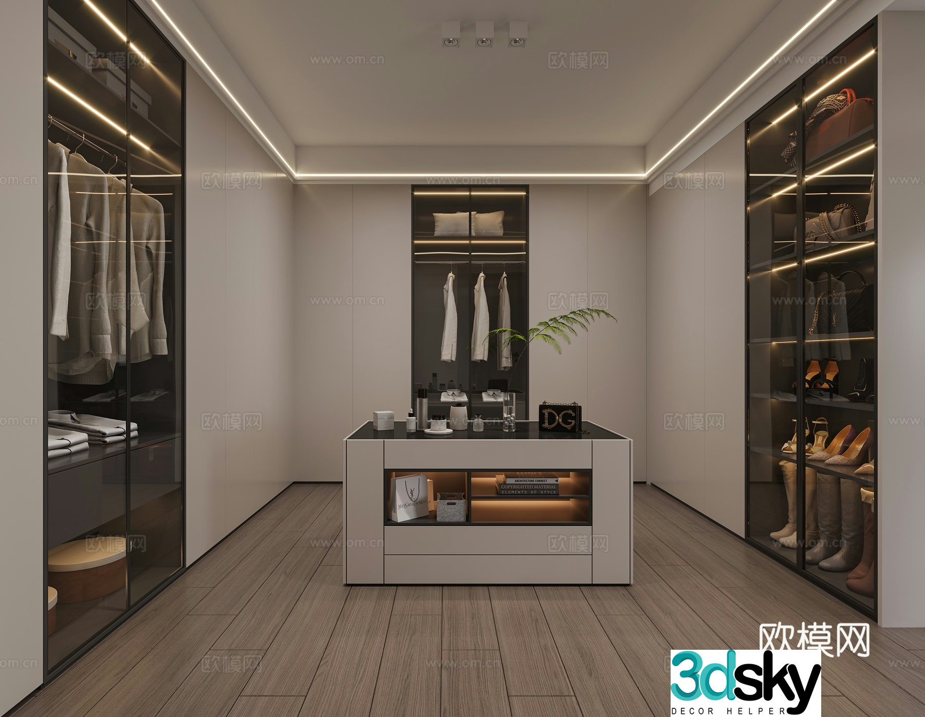 Modern cloakroom 3d model