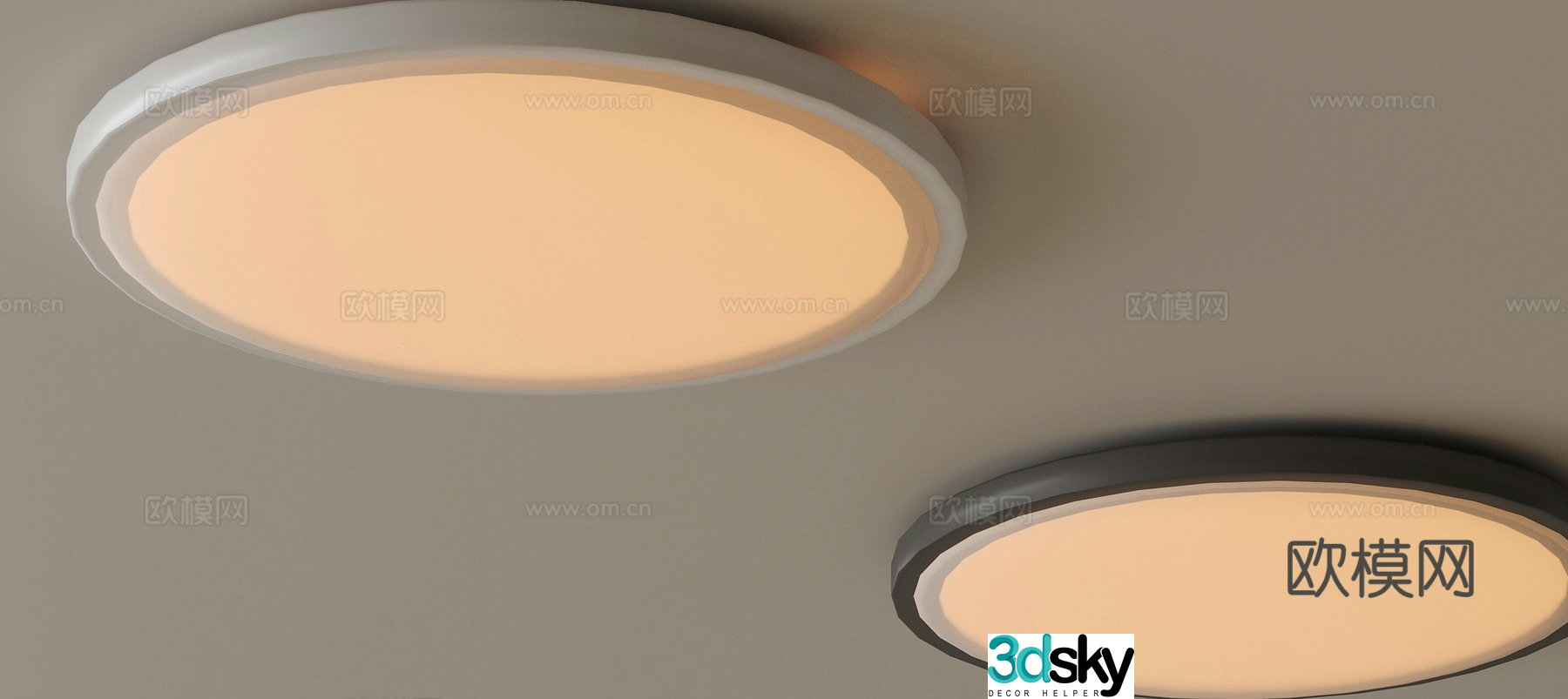 Modern round ceiling lamp 3d model