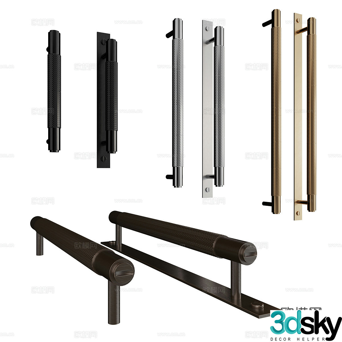 Metal handle handle 3d model