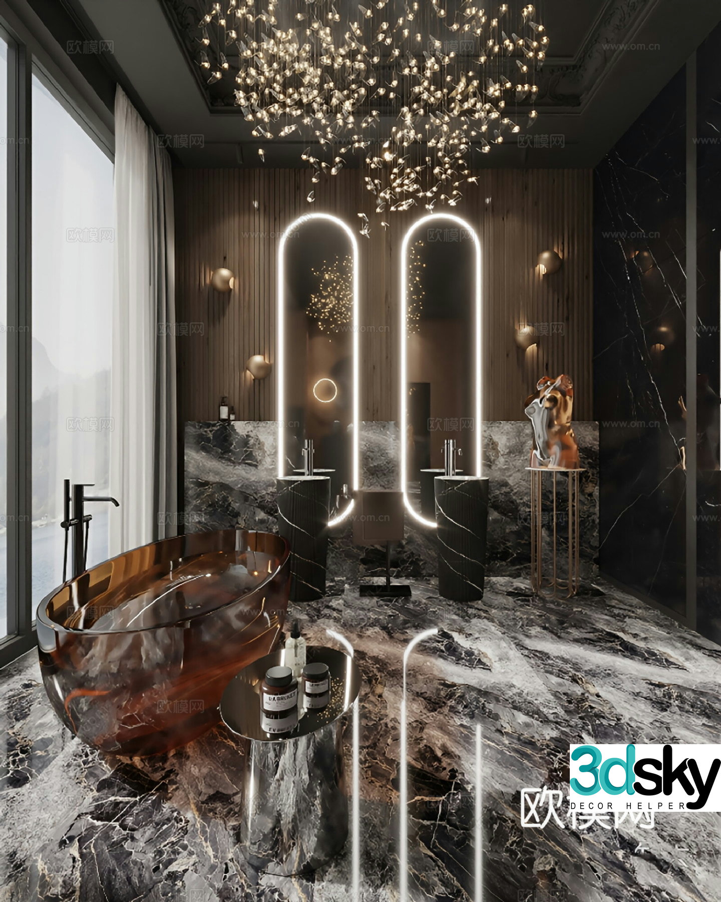 Modern bathroom bathroom 3d model