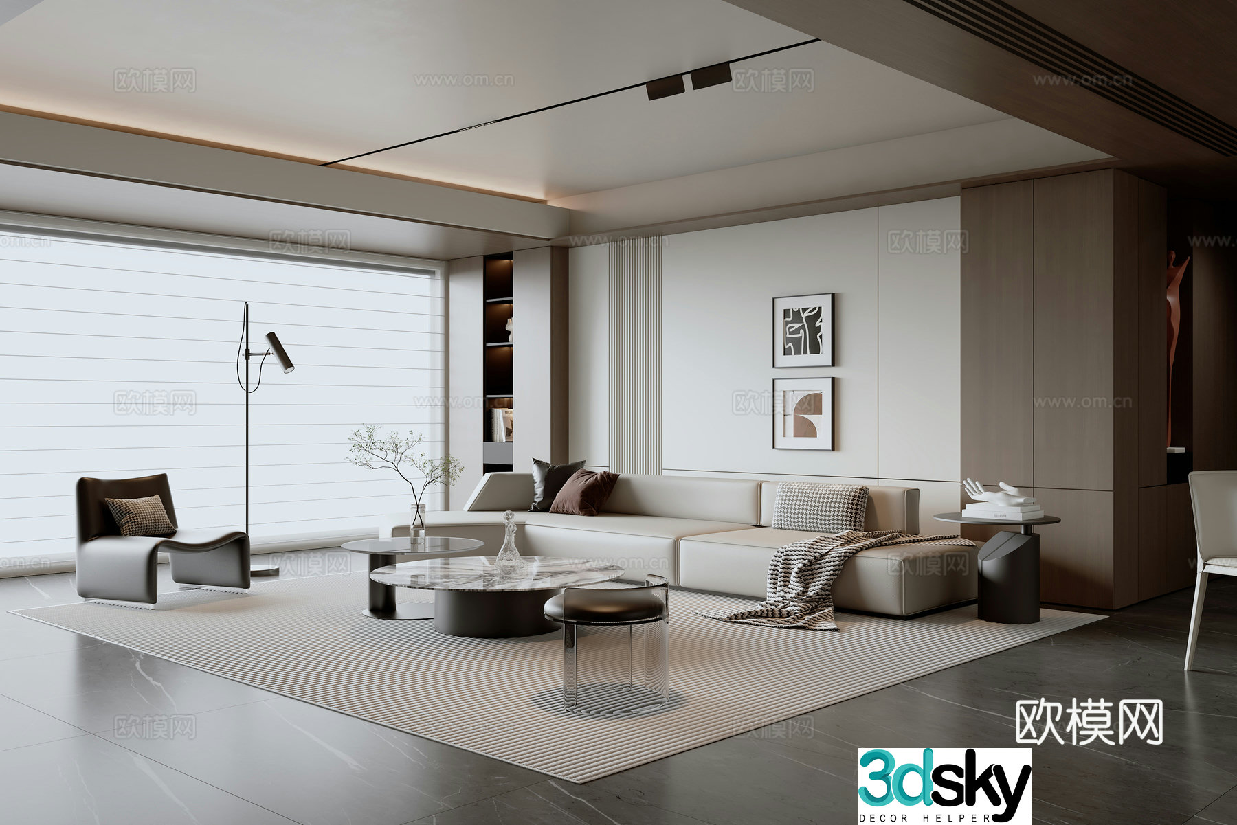 Italian living room 3d model