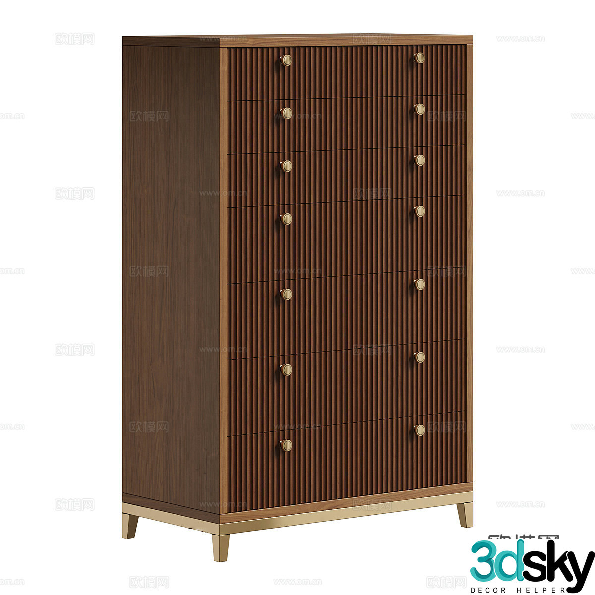 Modern entryway cabinet 3d model