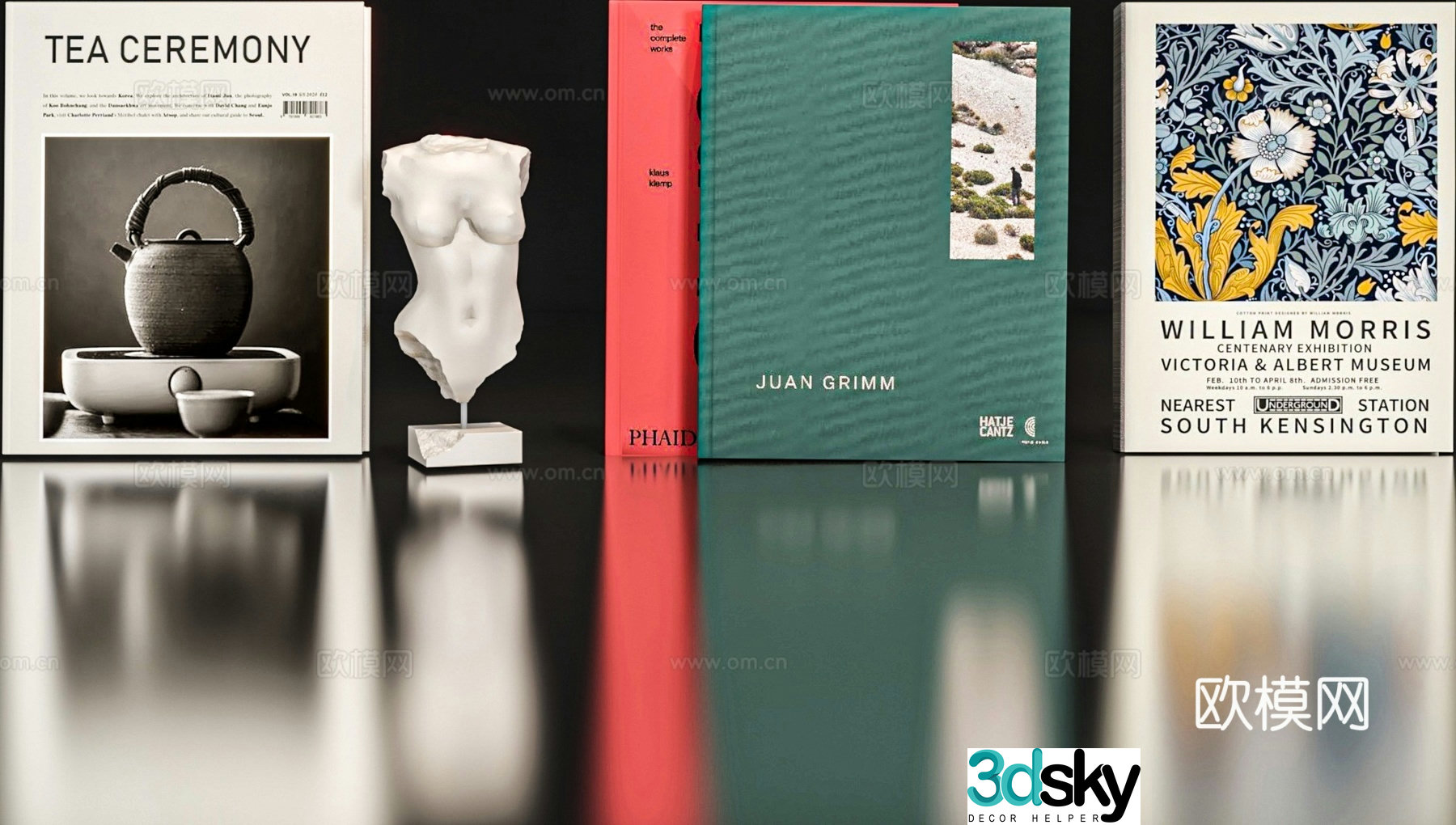 Book ornaments sculpture furnishings 3d model