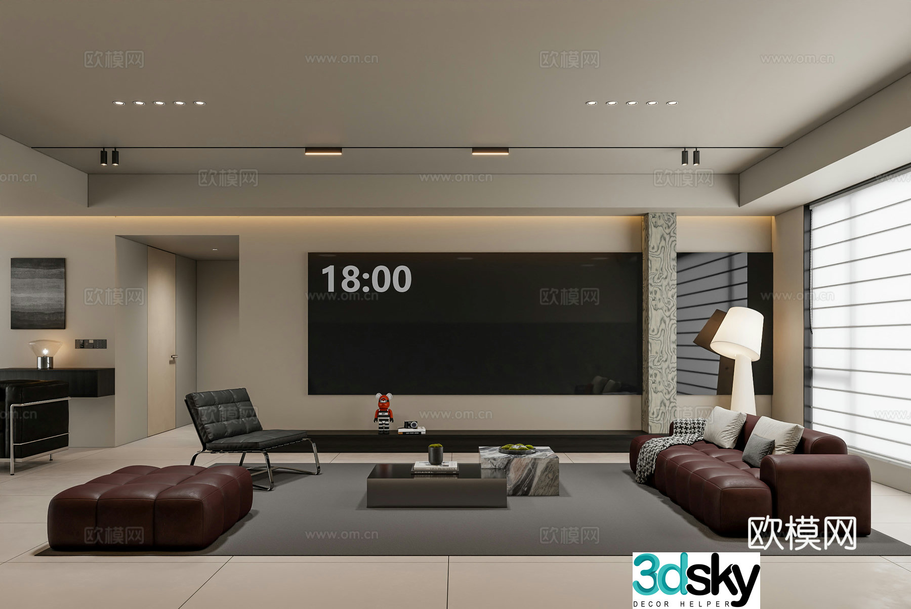 Modern living room 3d model