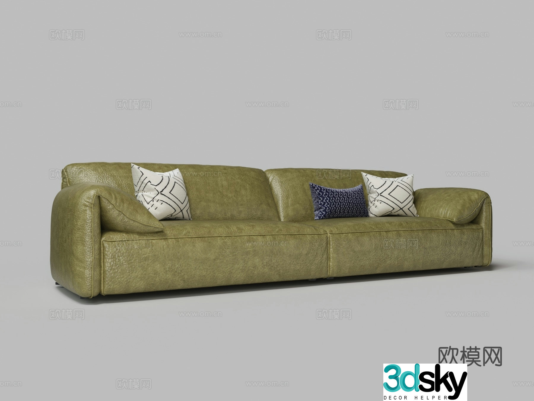 Modern elephant ears sofa love seat 3d model