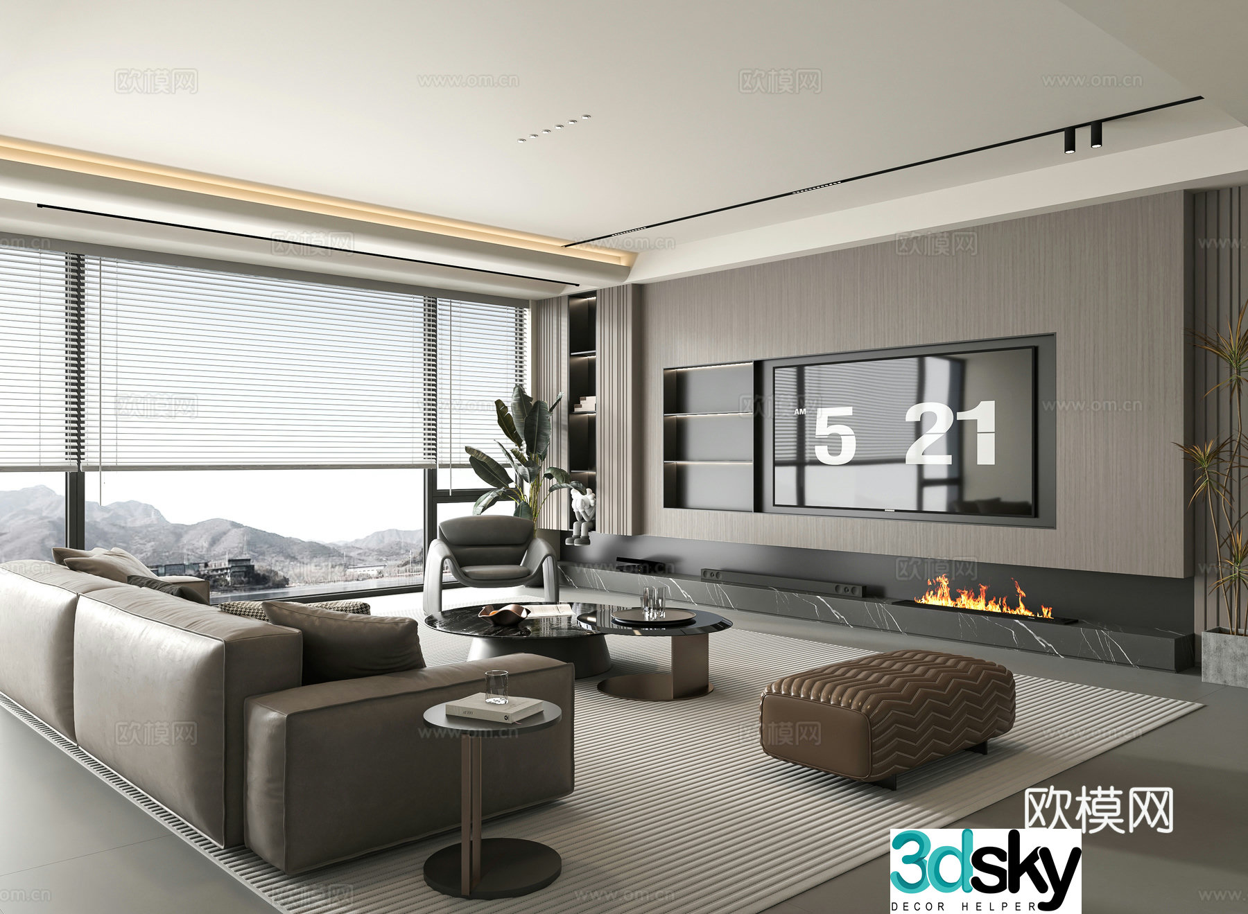 Modern living room 3d model