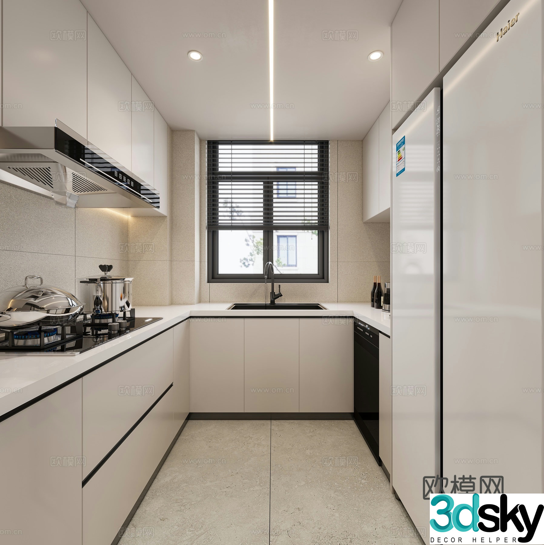 Modern kitchen 3d model