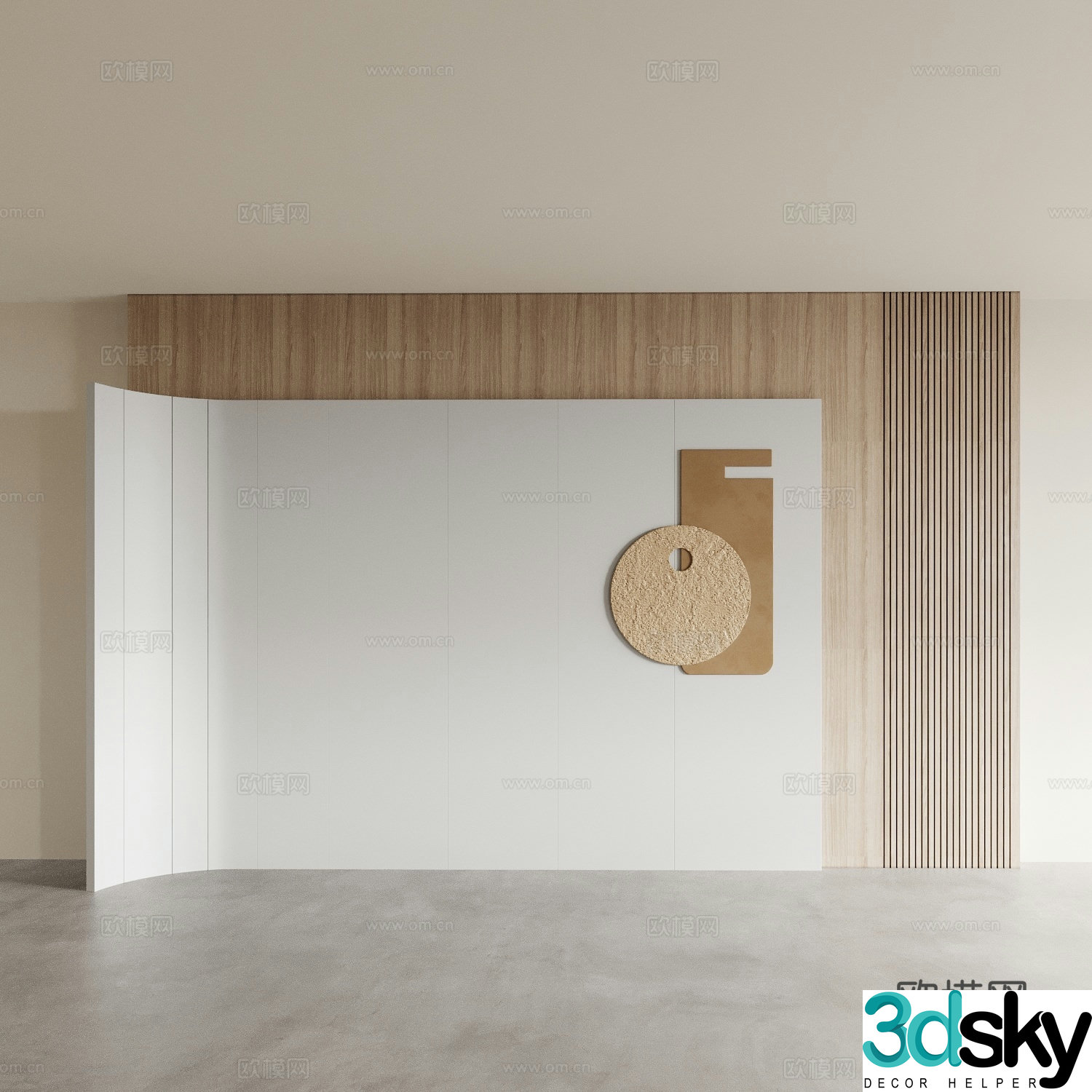 Modern background wall sofa background 3d model