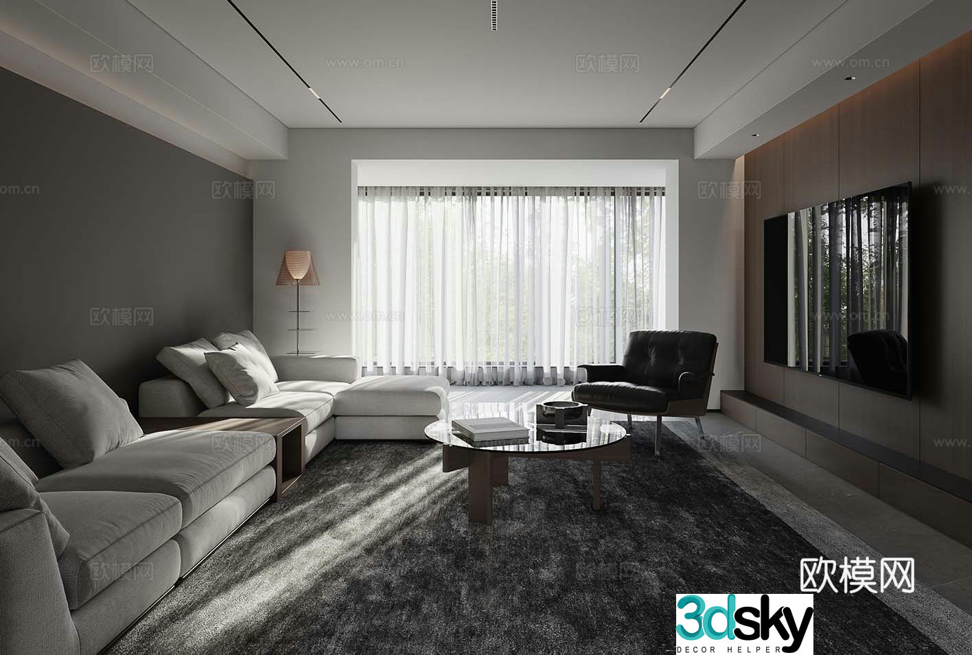 Modern living room 3d model