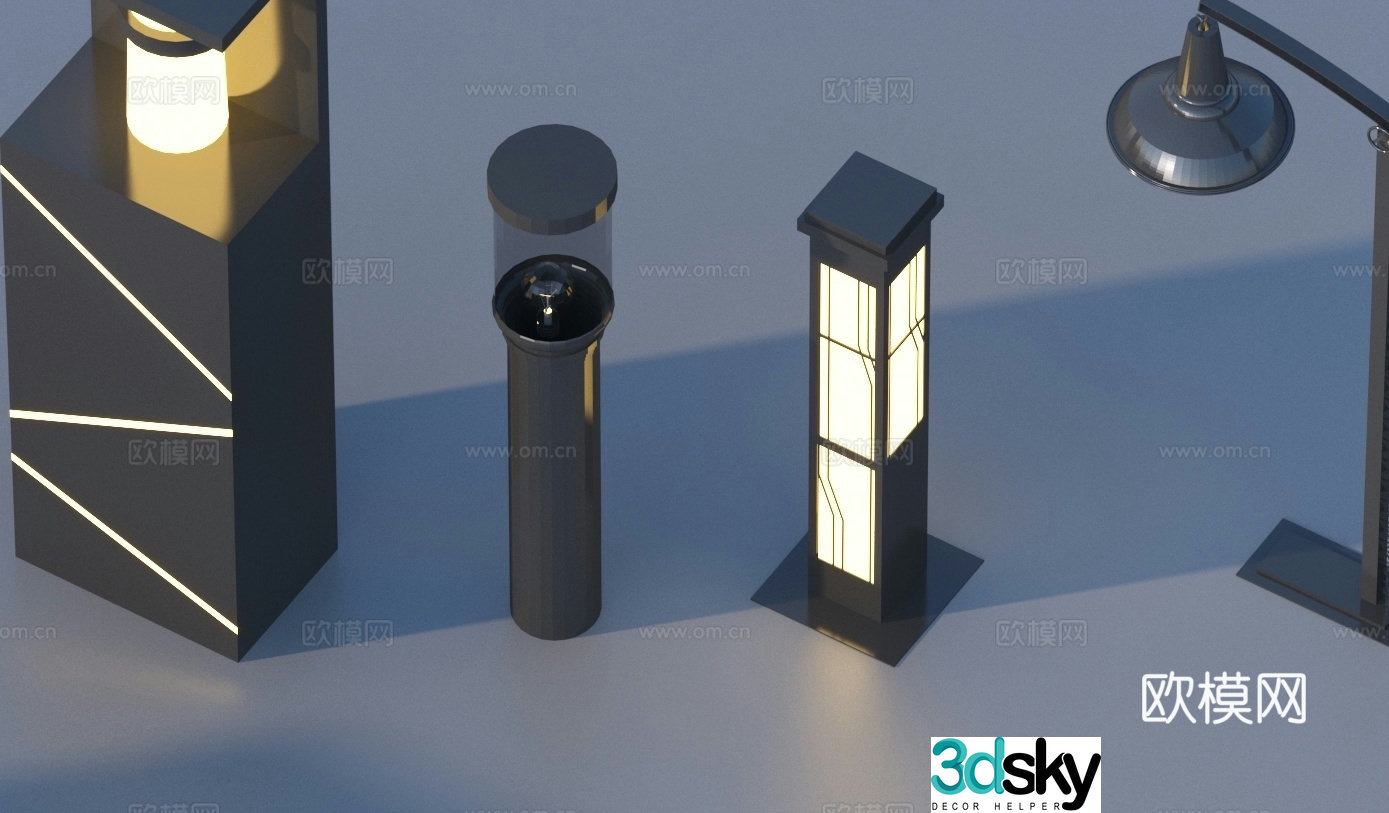 Landscape light lawn light garden light outdoor light 3d model