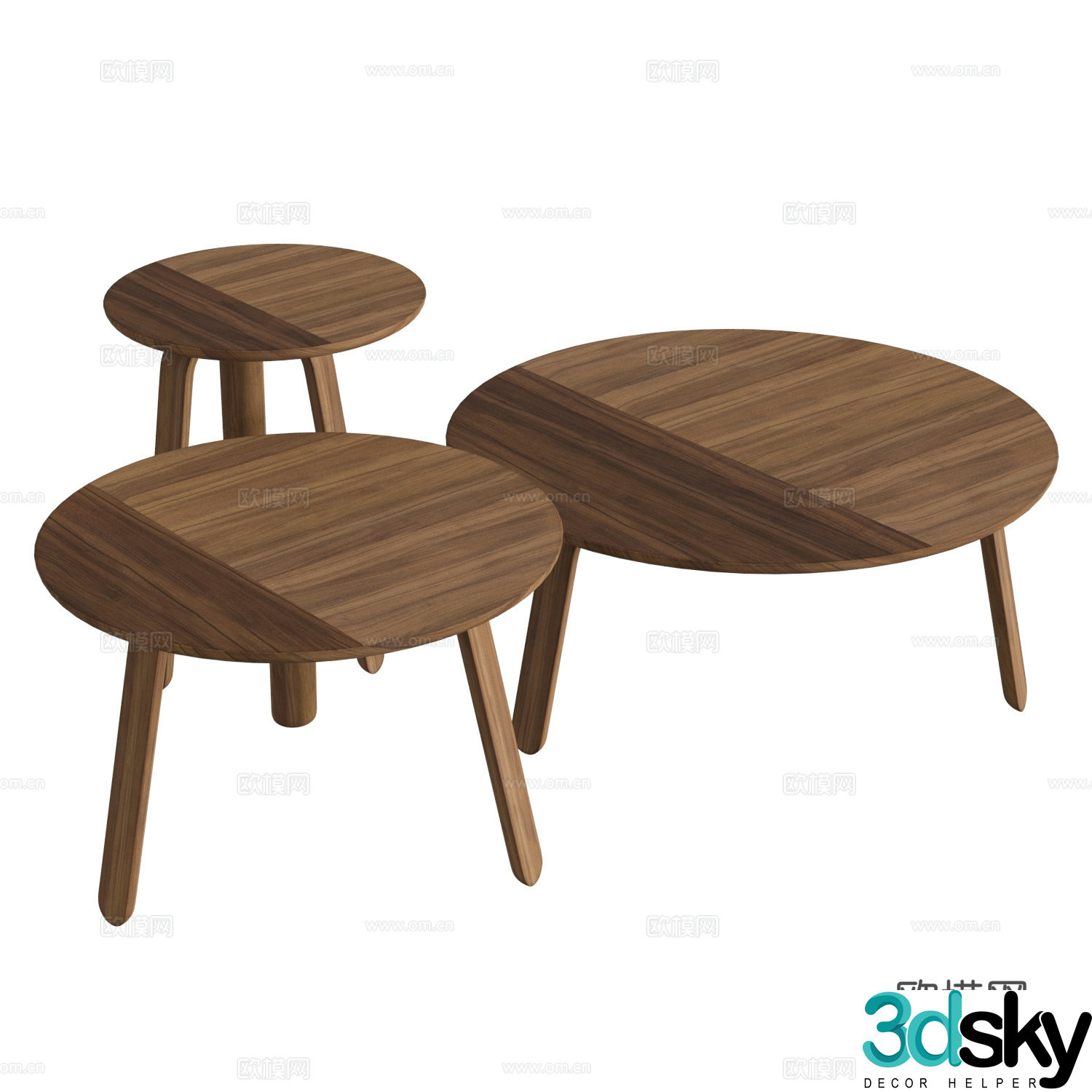 Modern coffee table table table round table 3d model