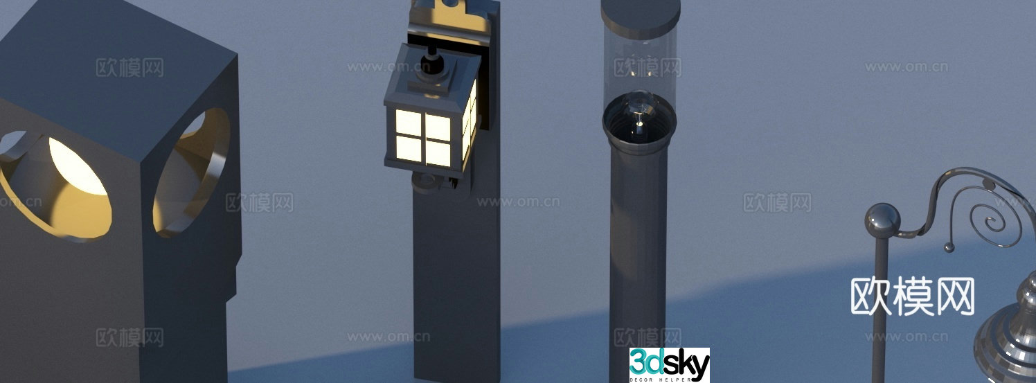 Landscape light lawn light garden light outdoor light 3d model