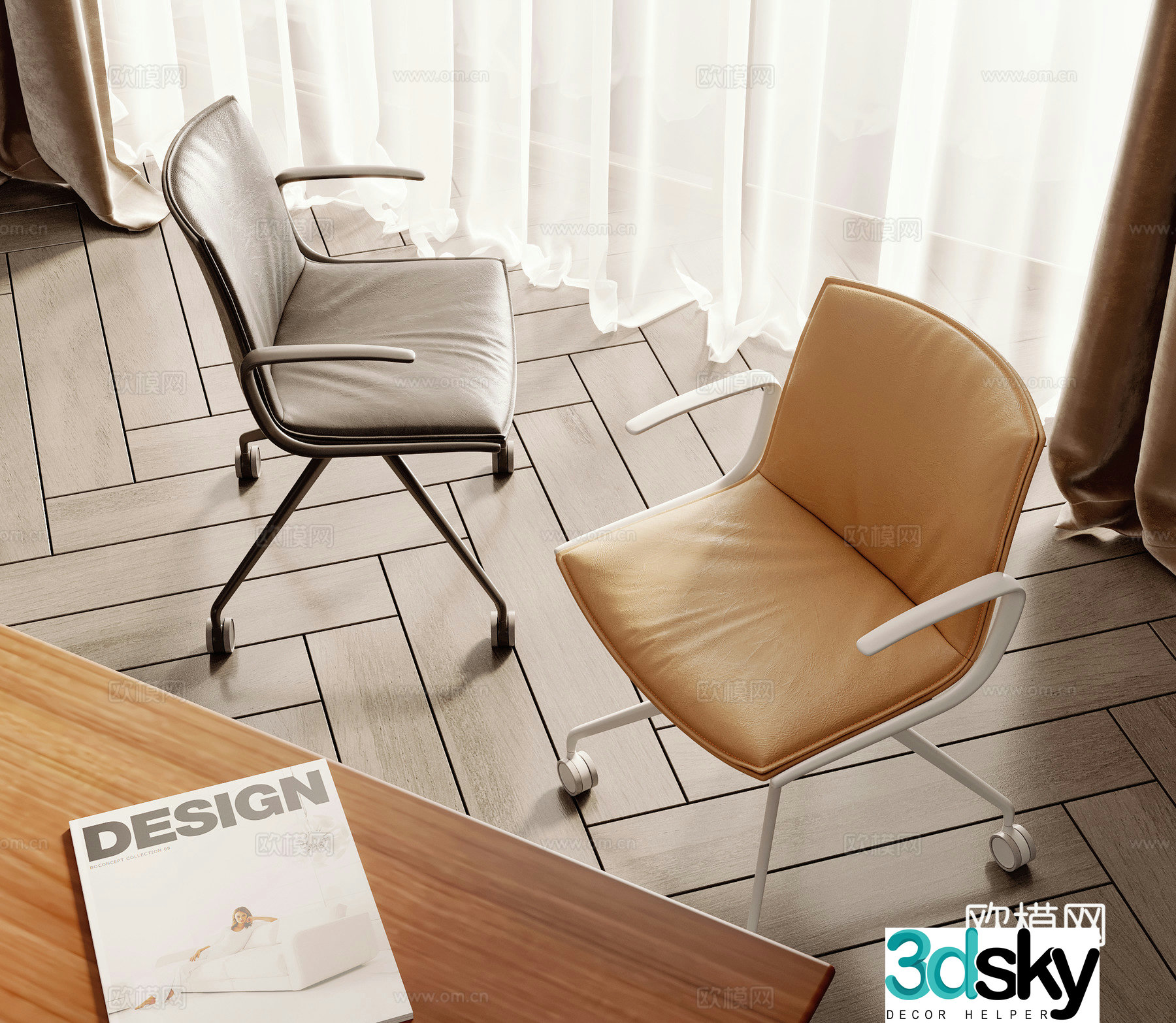 Modern office chair 3d model