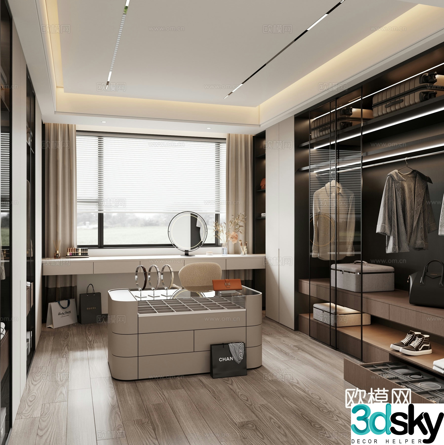 Modern cloakroom 3d model