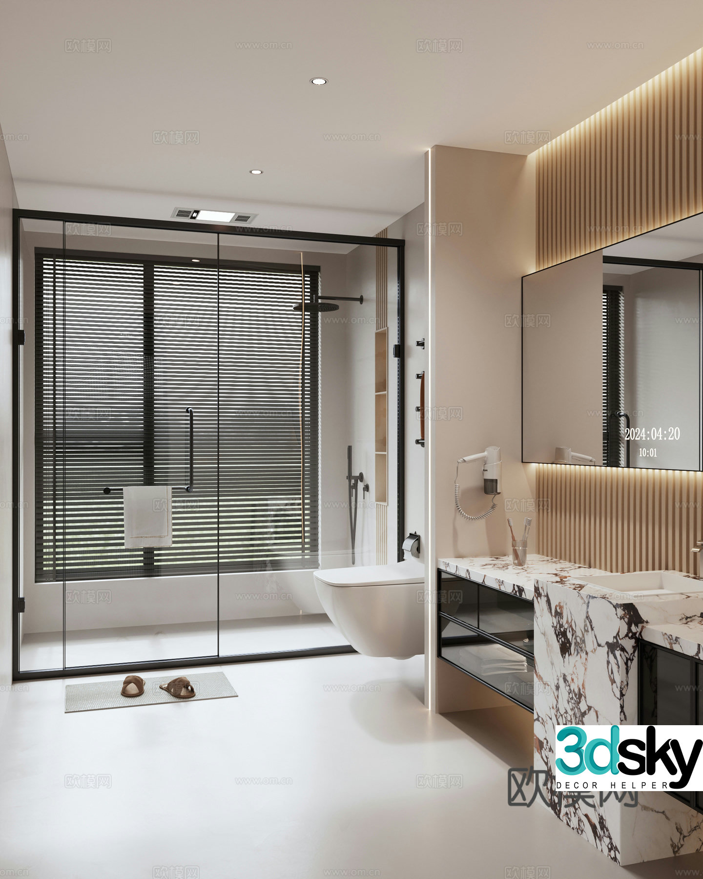 Modern bathroom bathroom 3d model