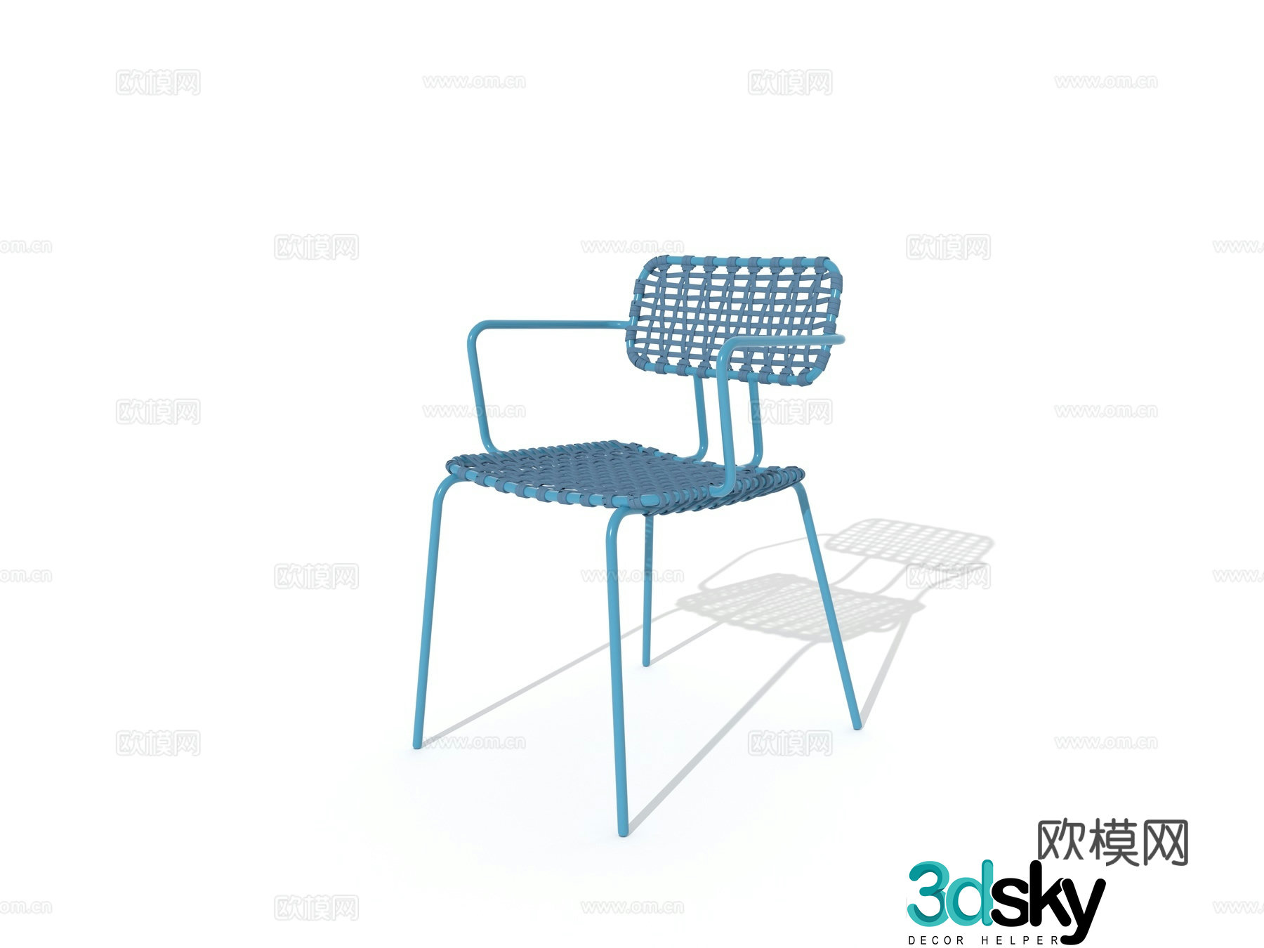 Modern outdoor chair patio chair garden chair dining chair 3d model