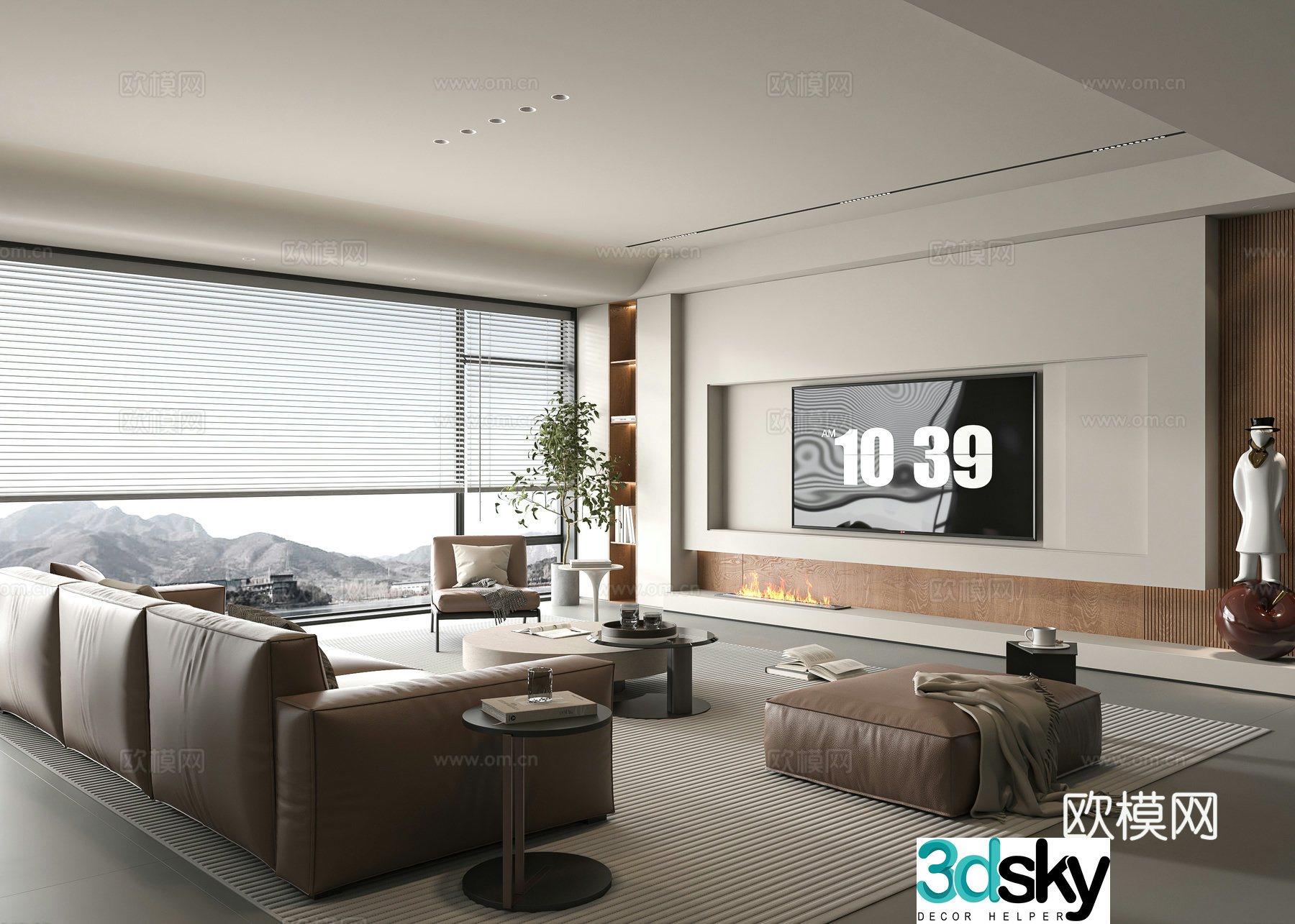 Modern living room 3d model
