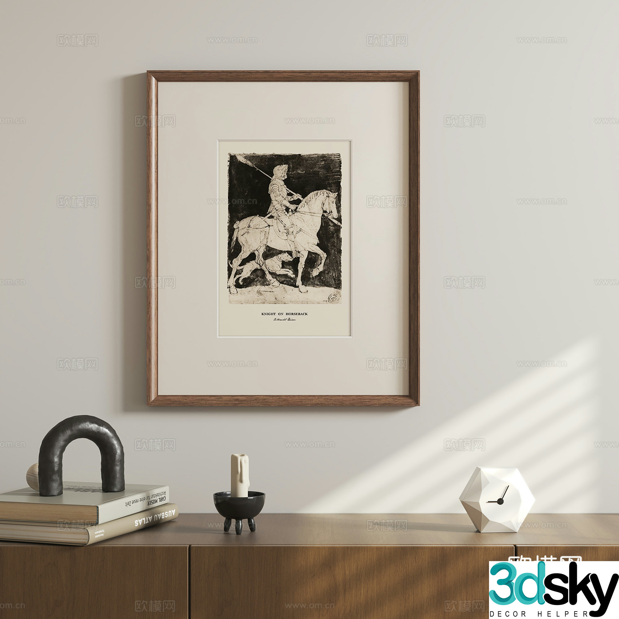 French hanging painting cavalry hanging painting 3d model